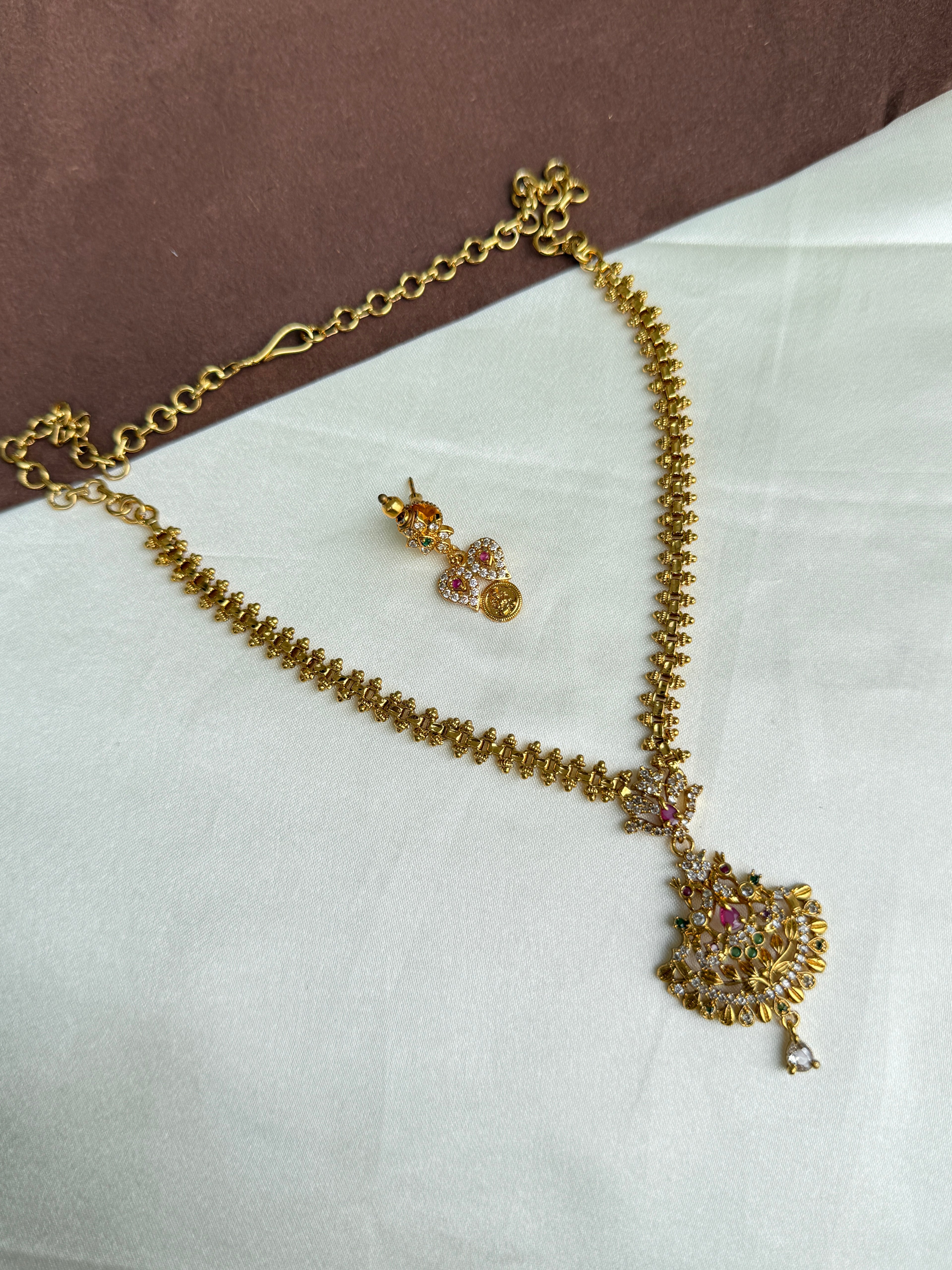 Ns292 multi plain neckset with earrings suits for kids and adults