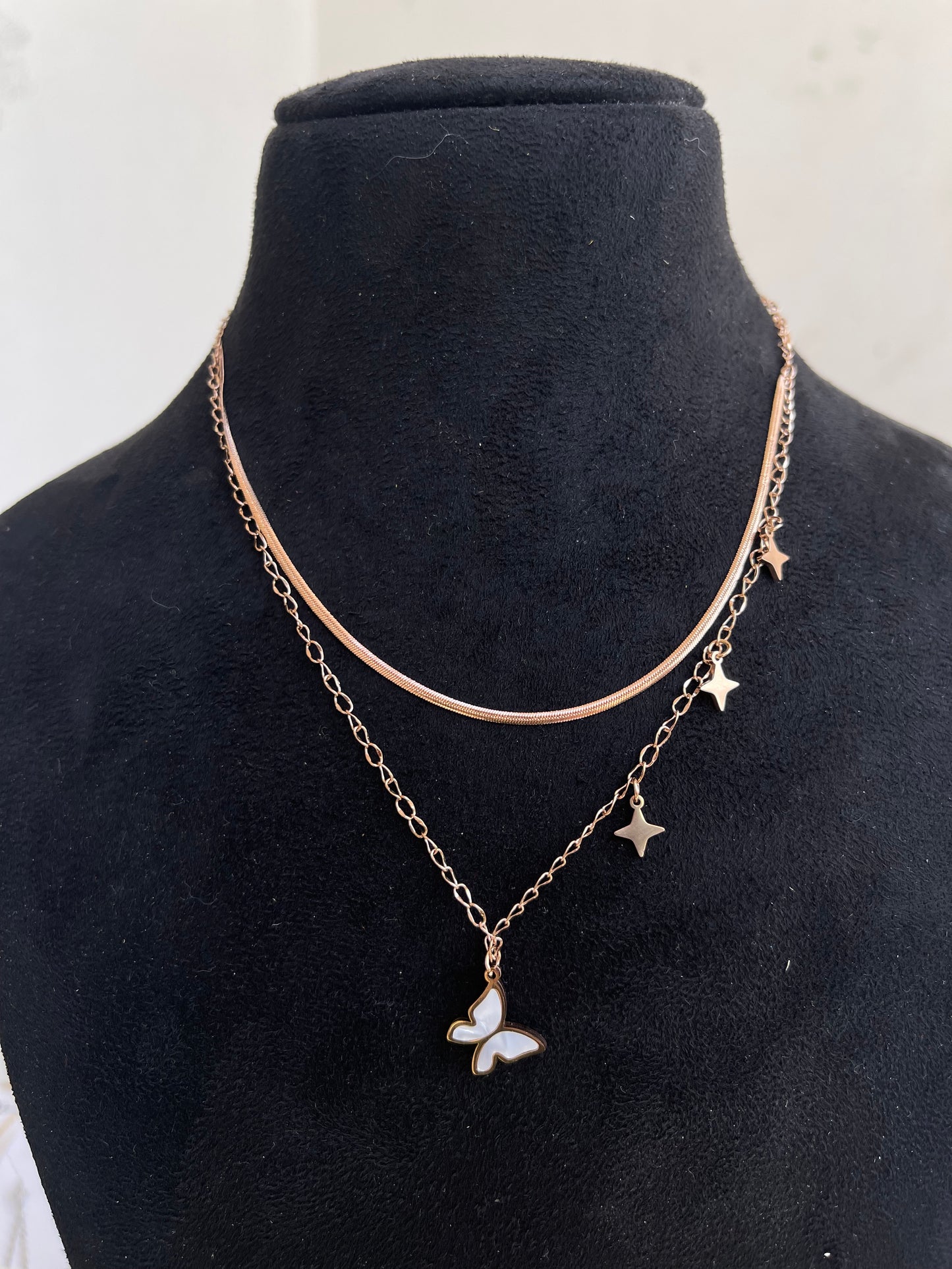 2 layers butterfly dailywear chain color won’t fade
