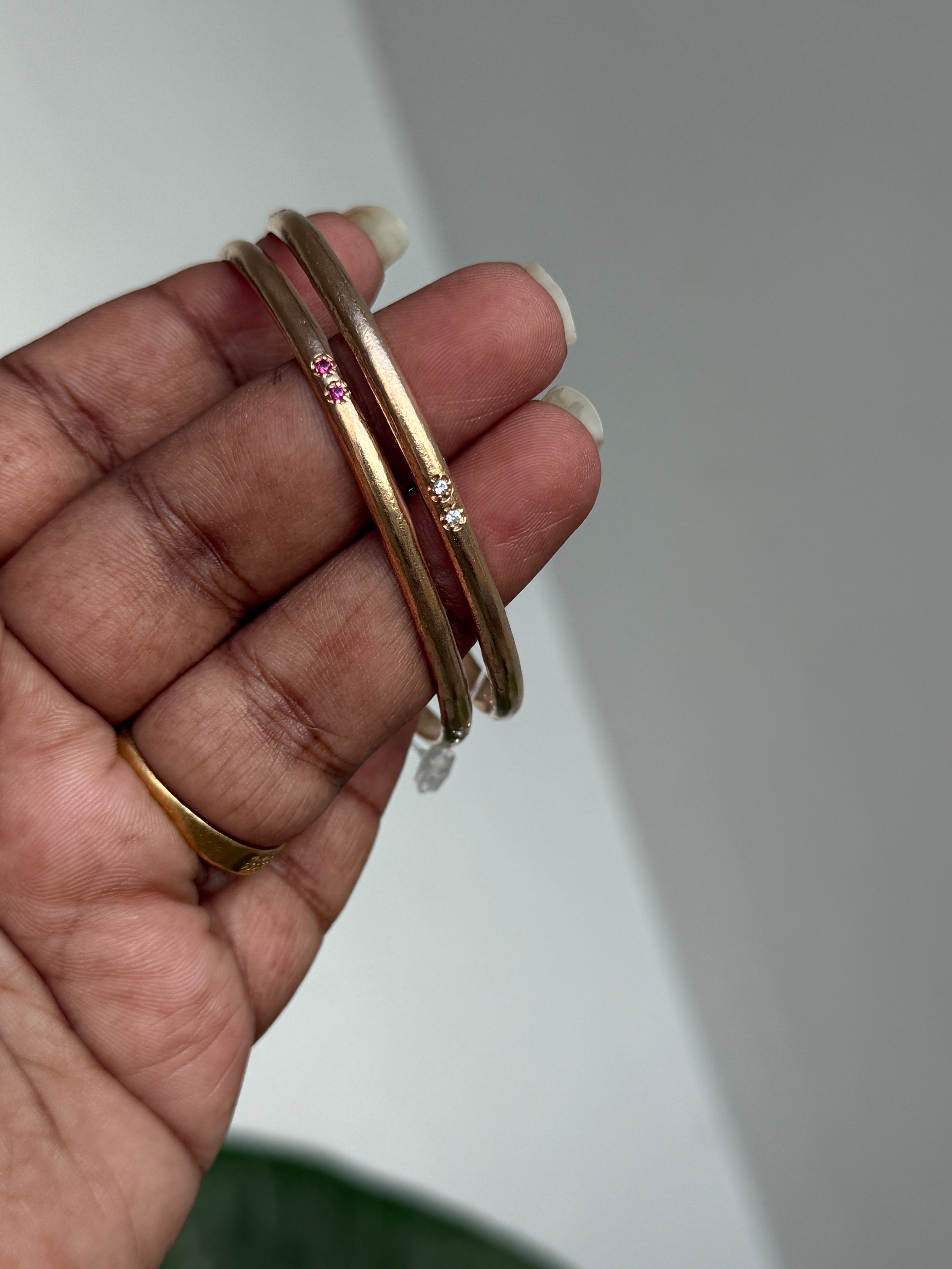 Ph060 unpolished panchaloham impon bangles