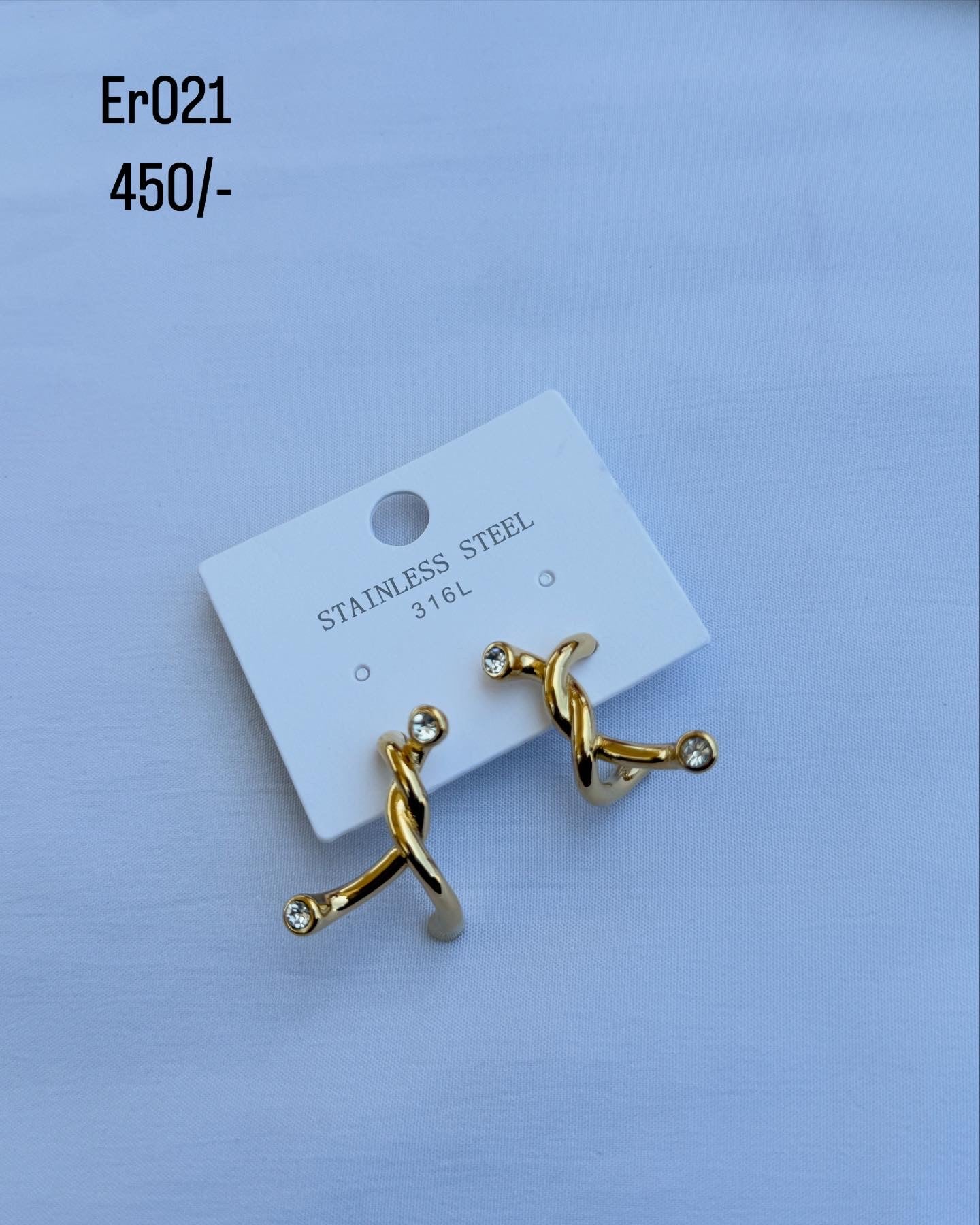 Er021 spiral Anti tarnish western earrings