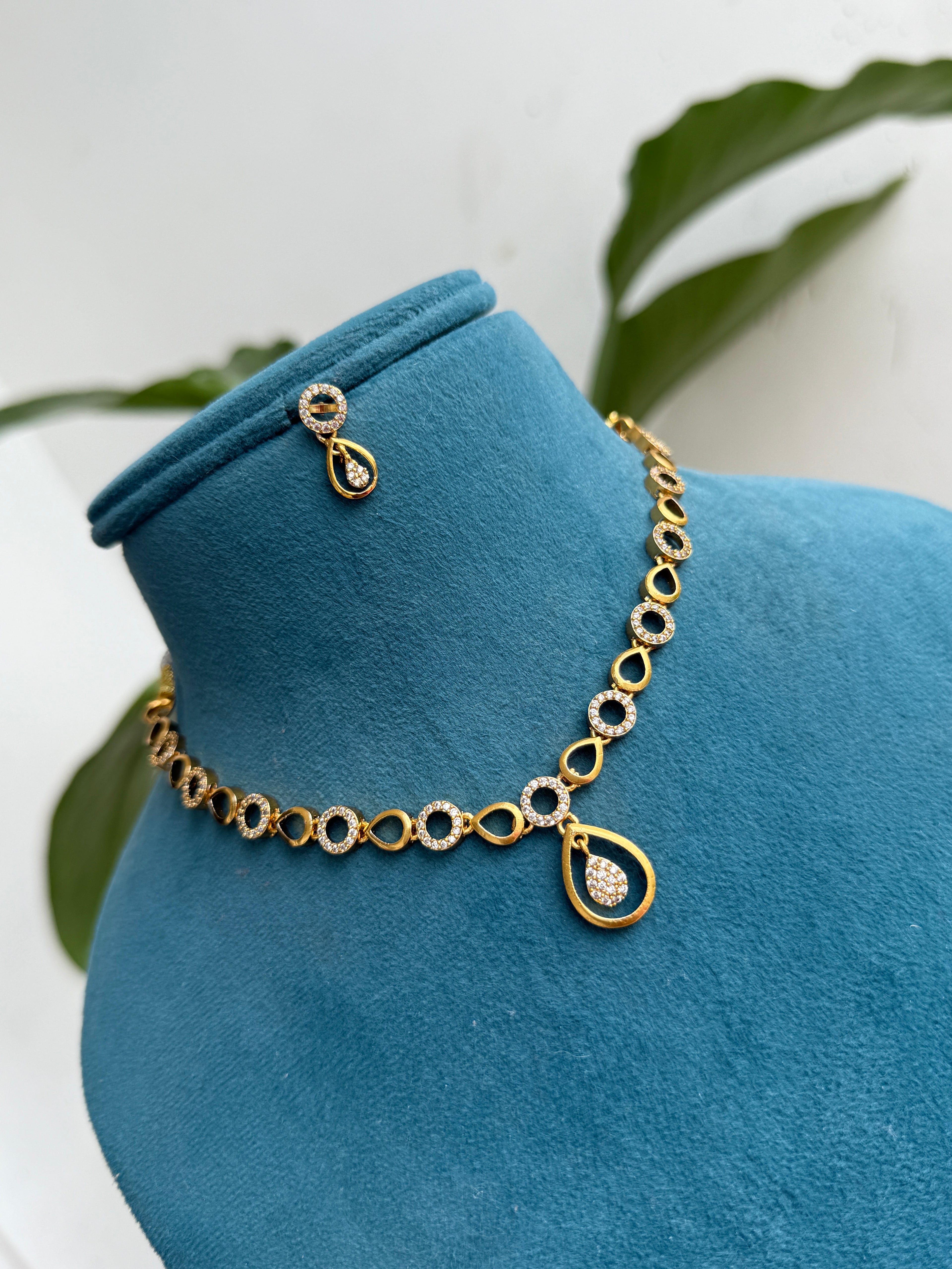 Ns457 simple neckset with earrings