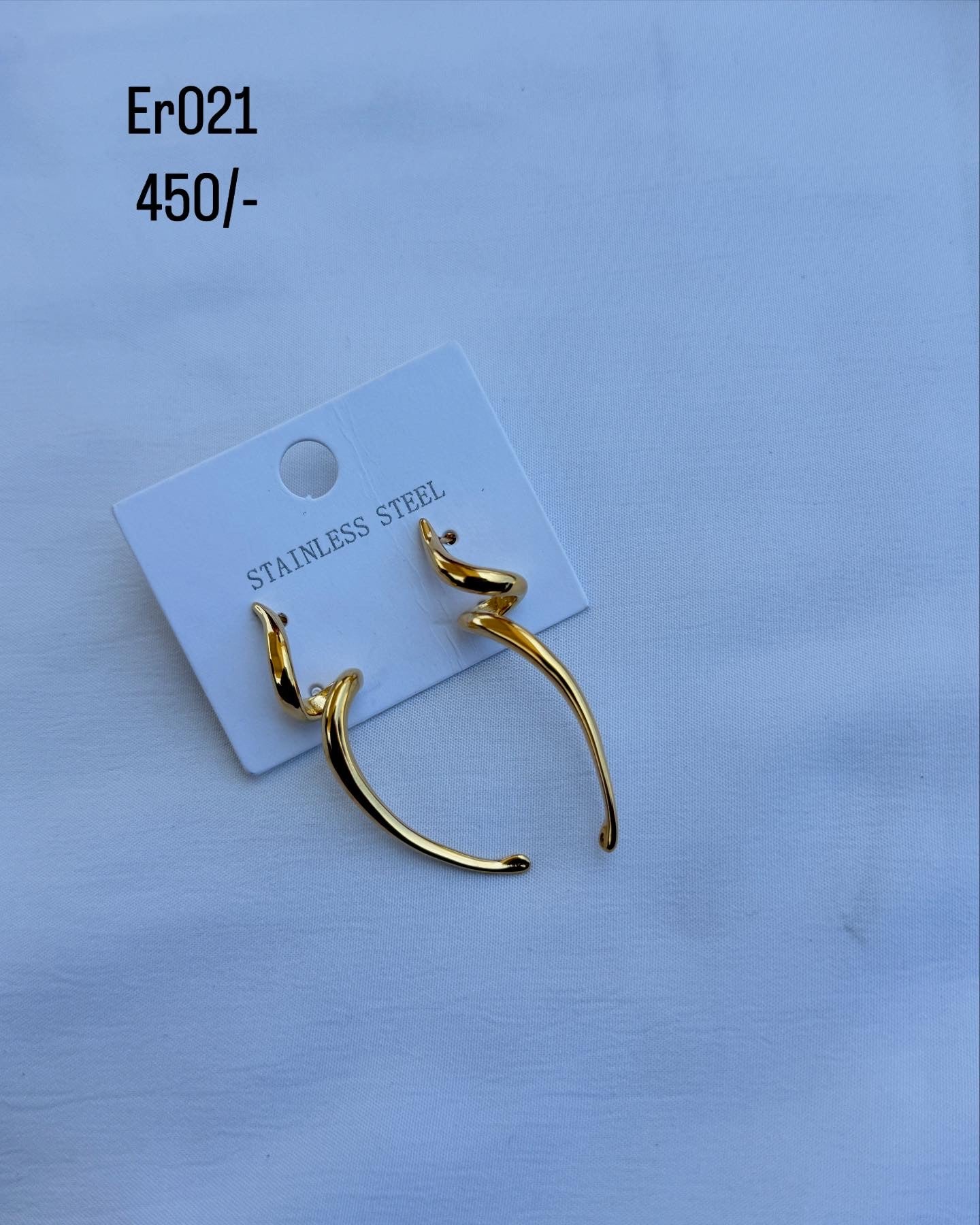 Er021 spiral western Anti tarnish Earrings