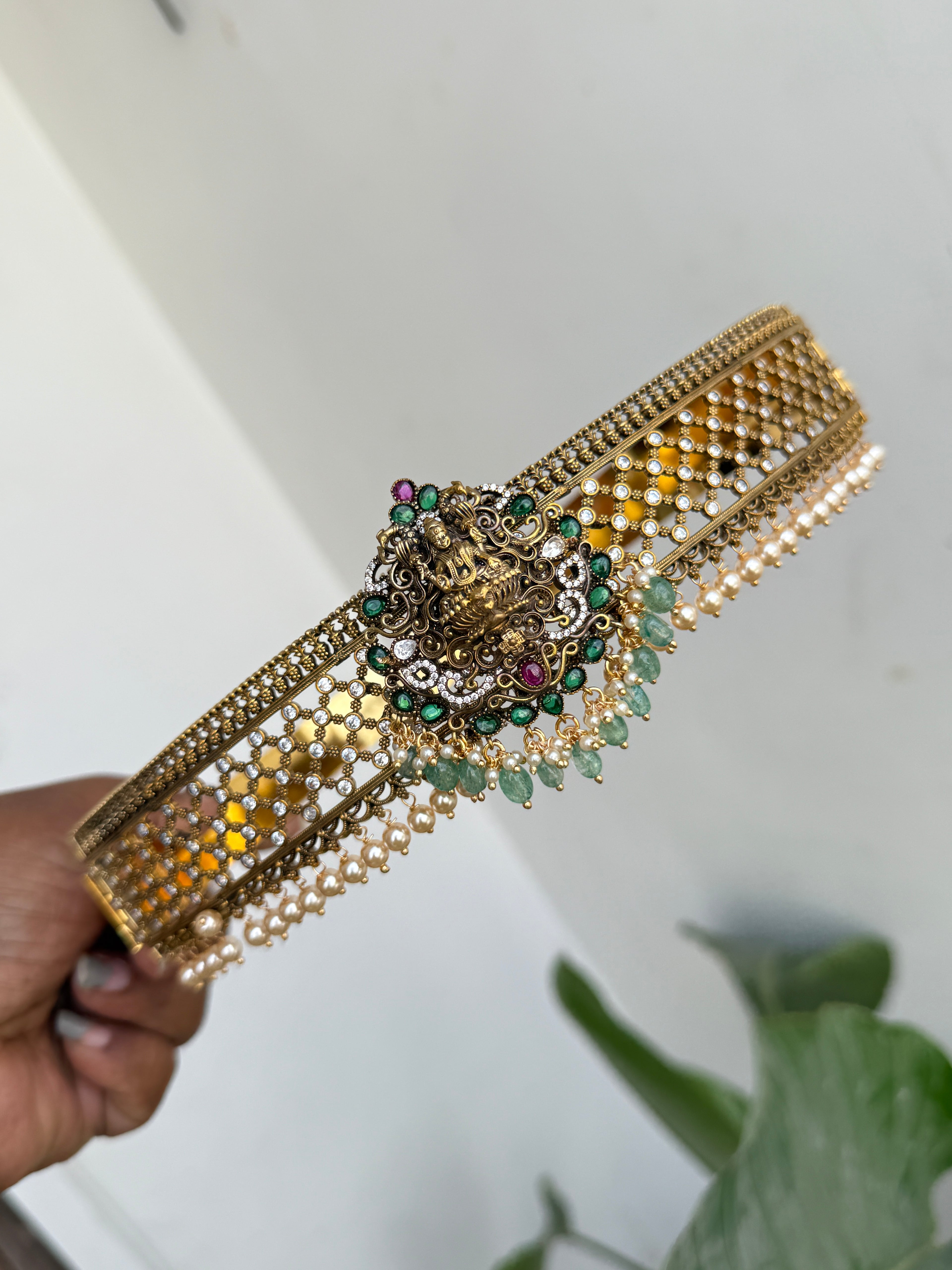 Hb549 kemp moissanite Lakshmi devi kids hipbelt