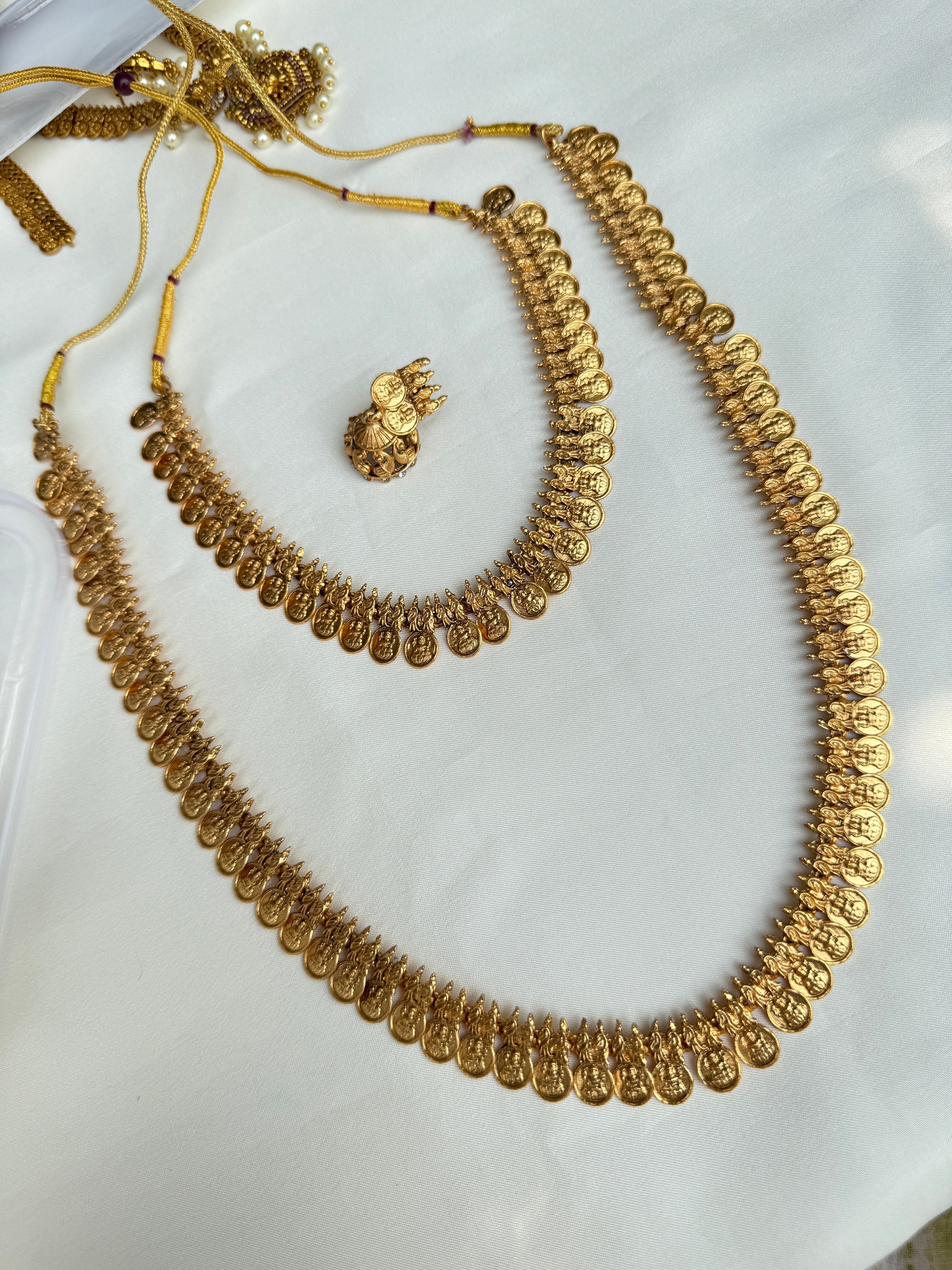 Lh550 pure matt finishing Lakshmi devi kasulaperu short and long combo