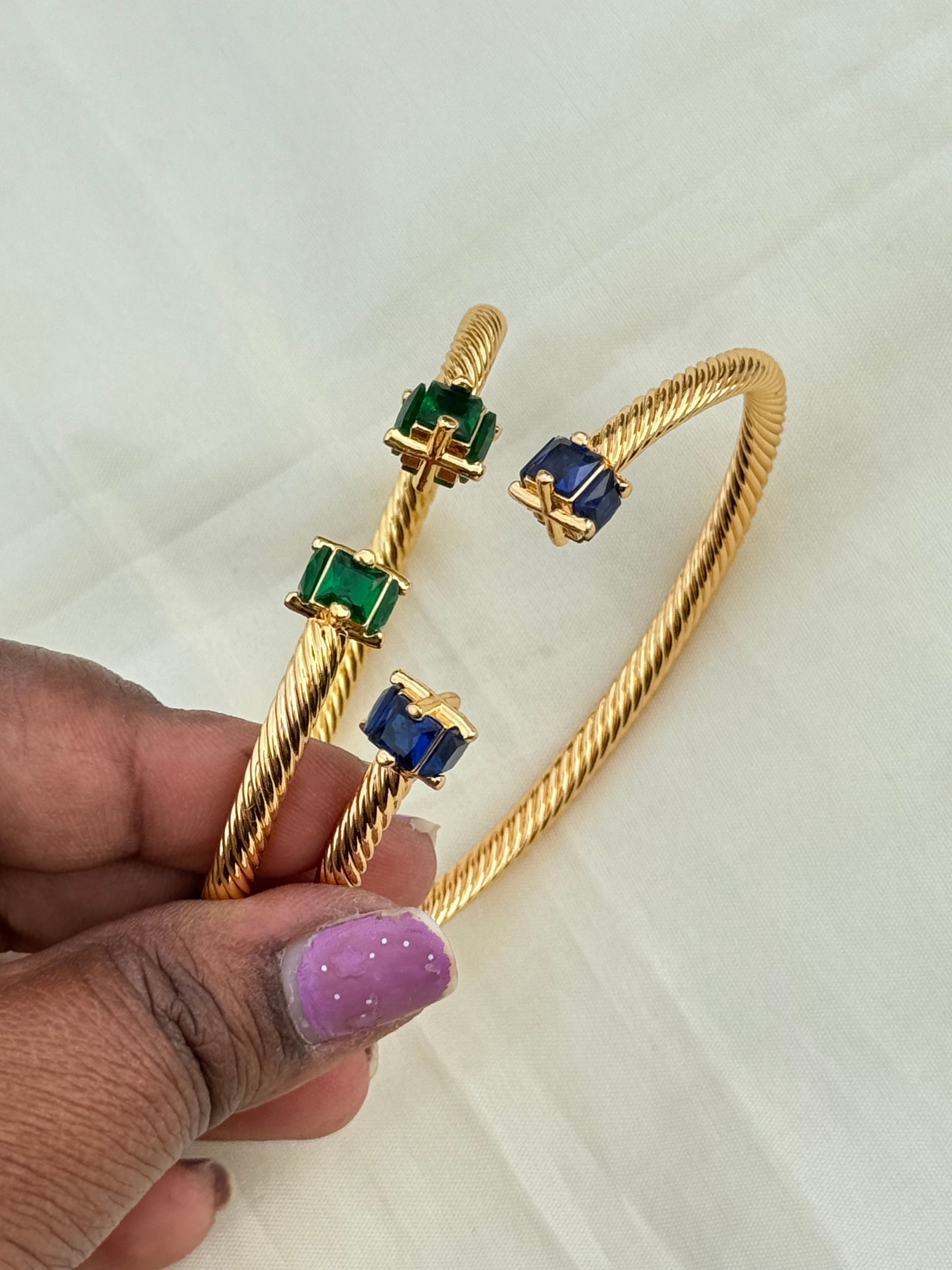 Ab017 twisted anti tarnish bracelet