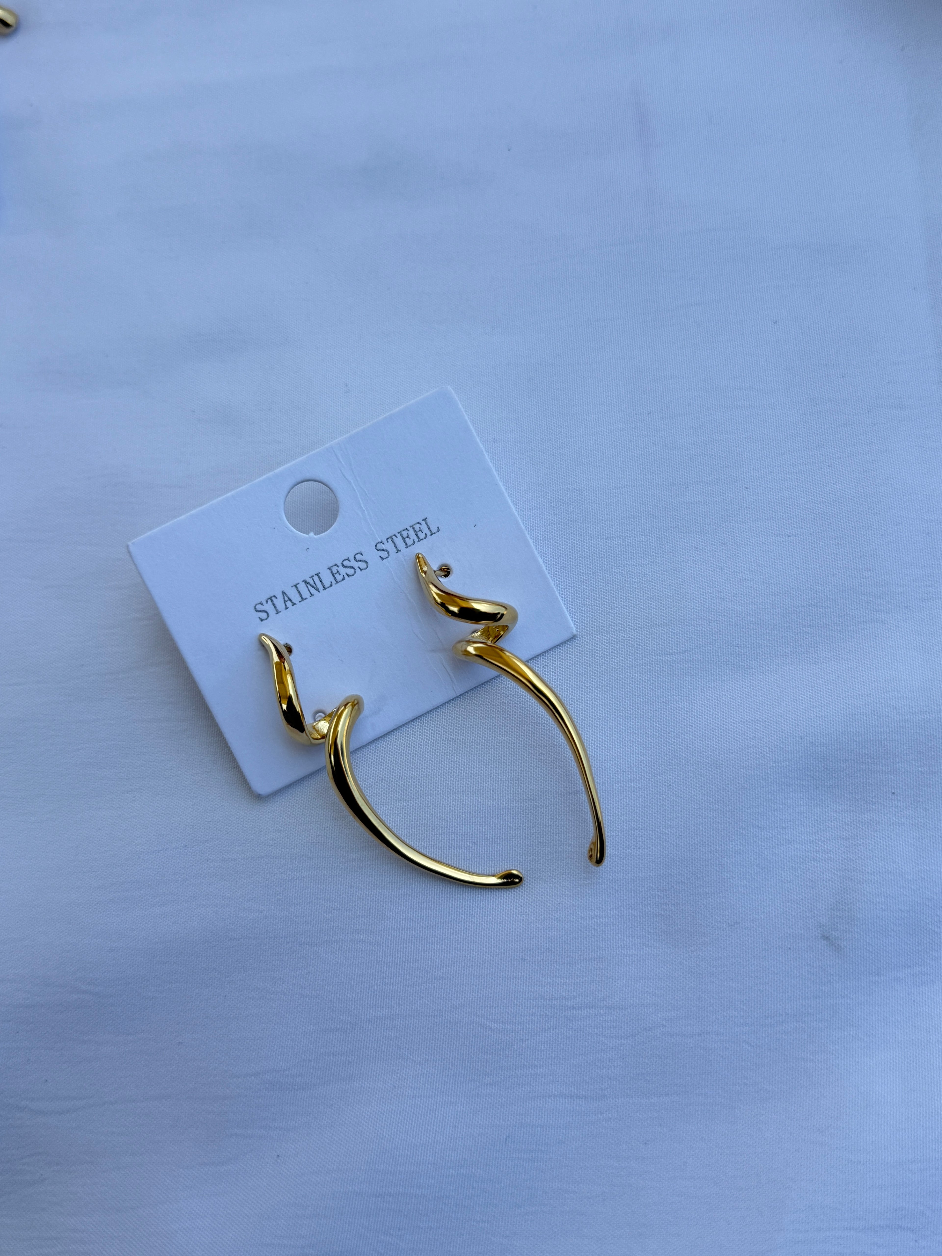 Er021 spiral western Anti tarnish Earrings