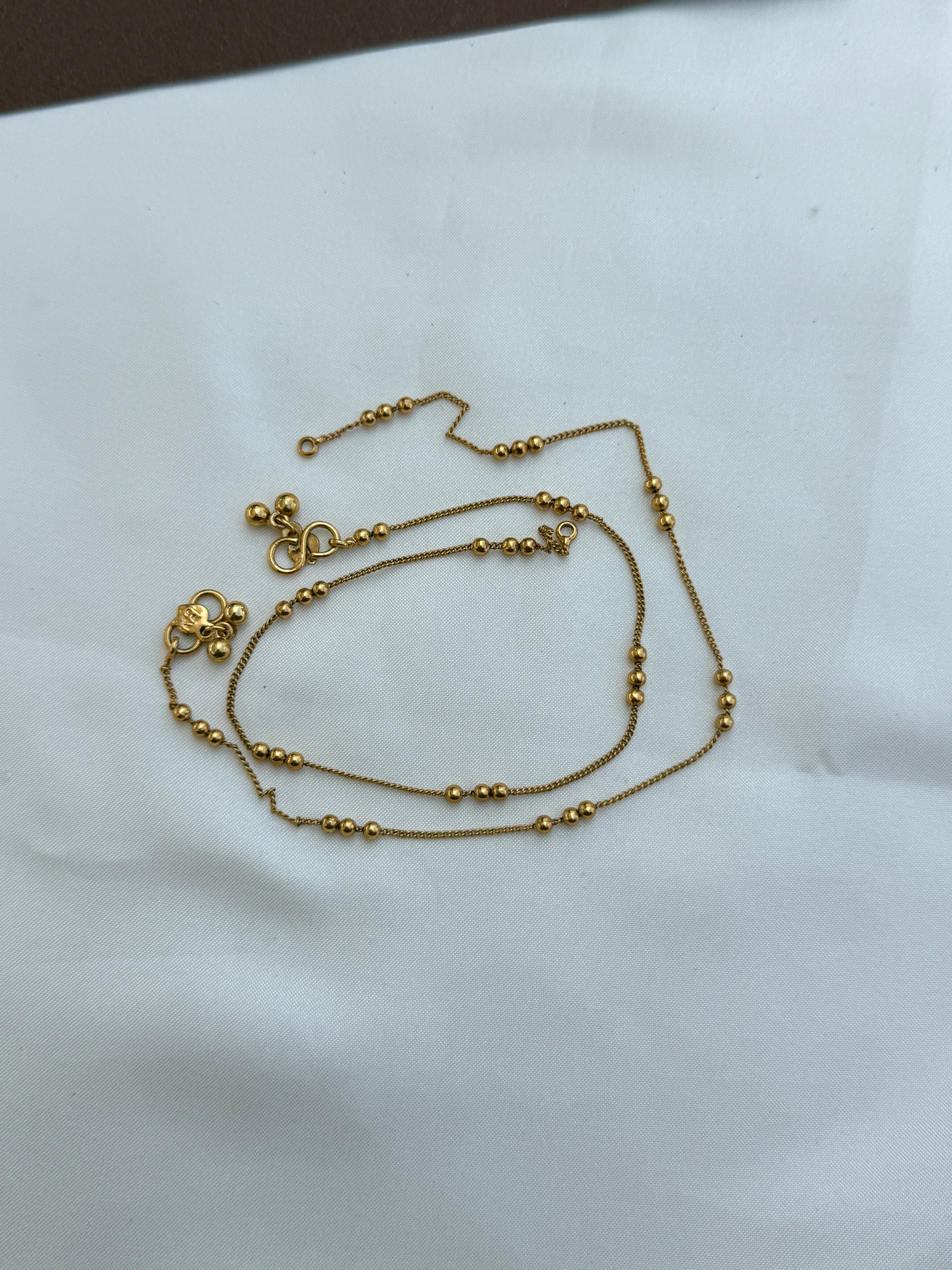 Ak106 gold ball anklets