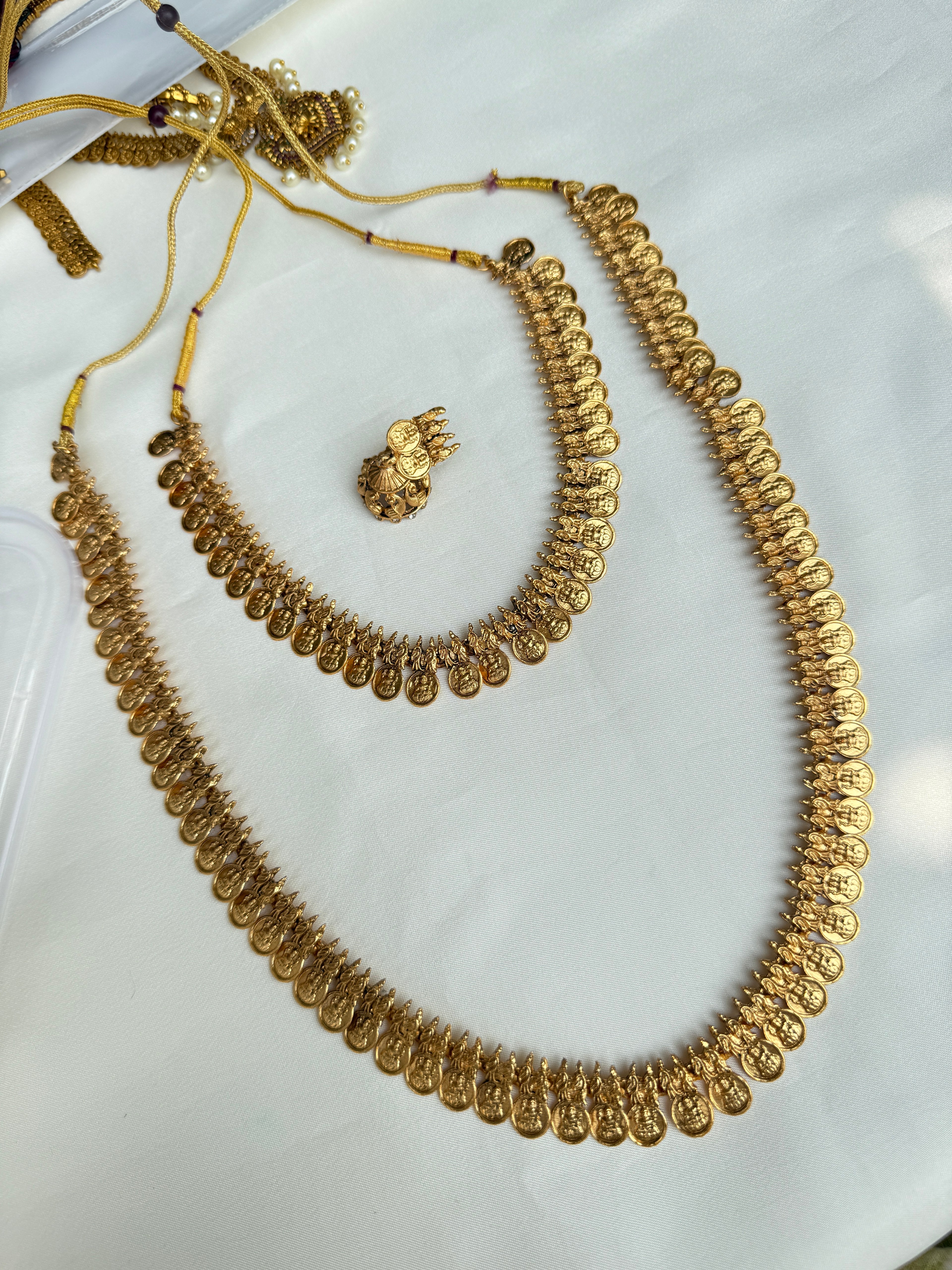 Lh550 pure matt finishing Lakshmi devi kasulaperu short and long combo