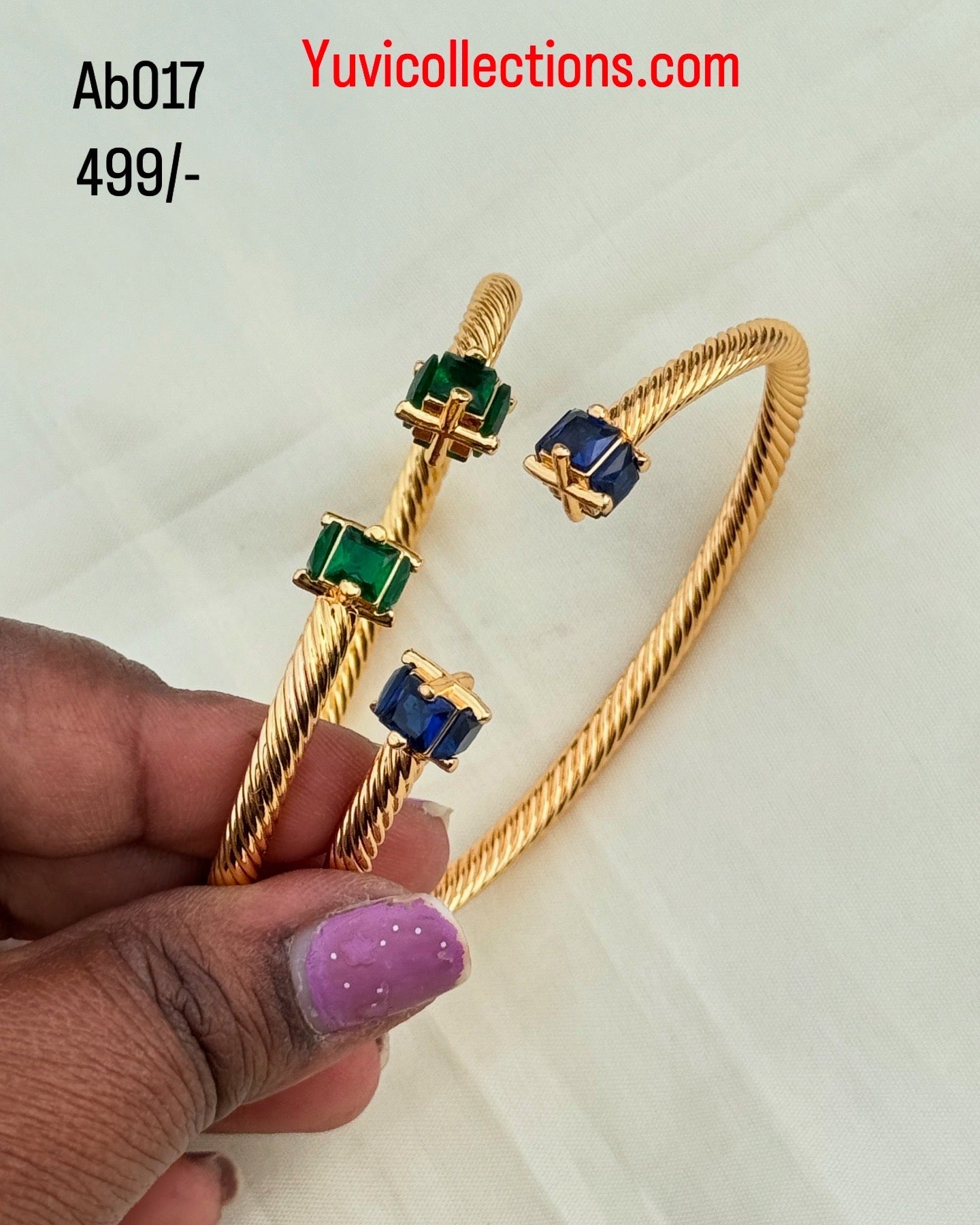 Ab017 twisted anti tarnish bracelet