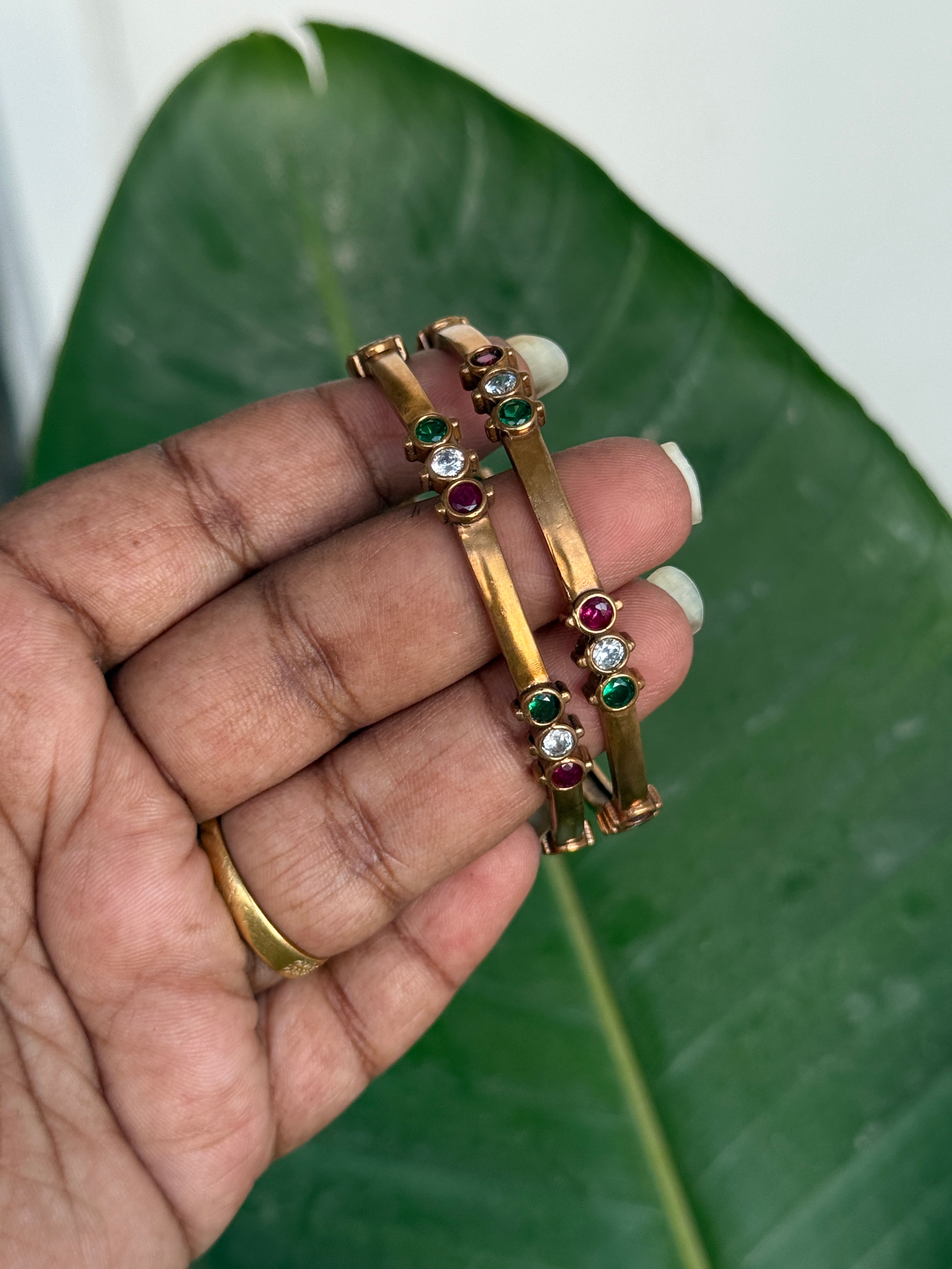 Ph055 unpolished panchaloham impon bangles