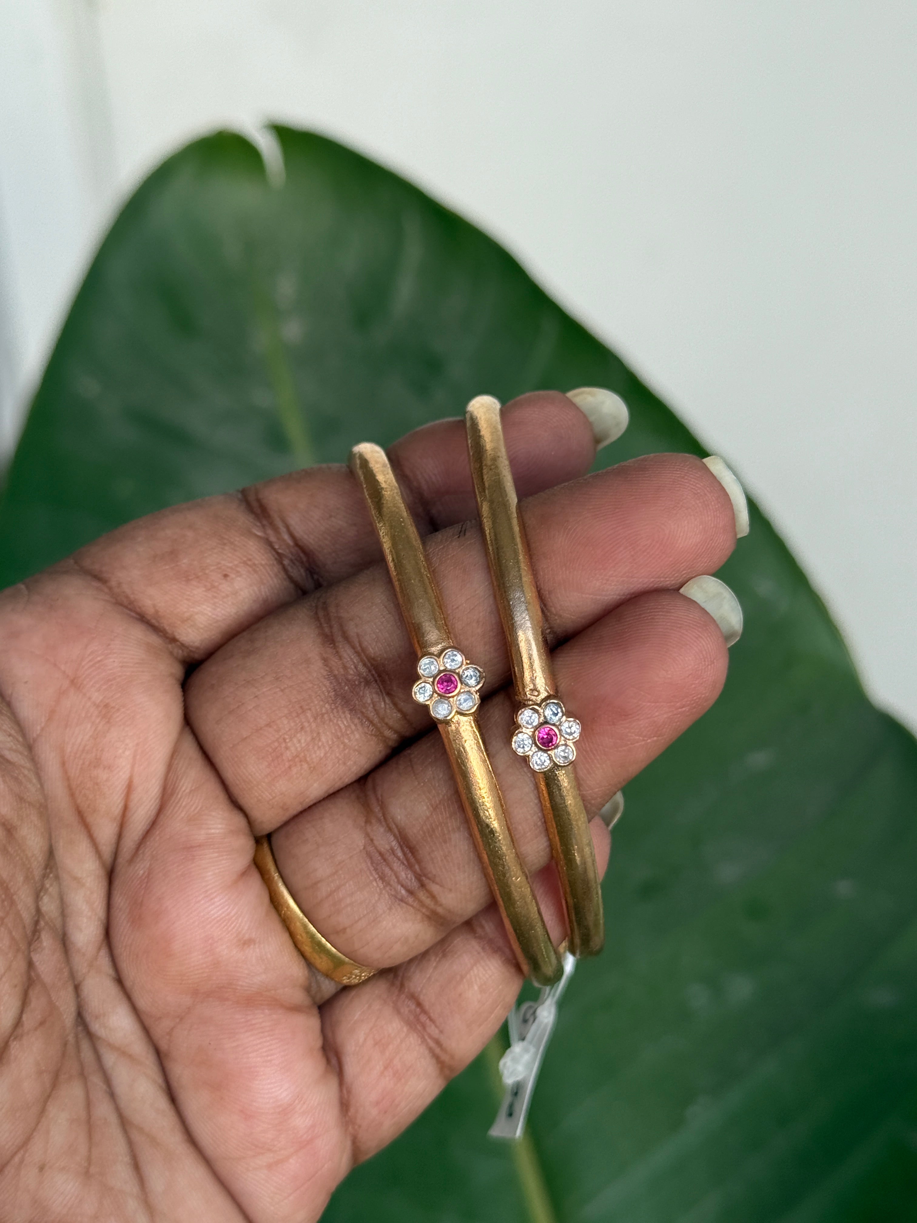 Ph062 unpolished panchaloham impon bangles