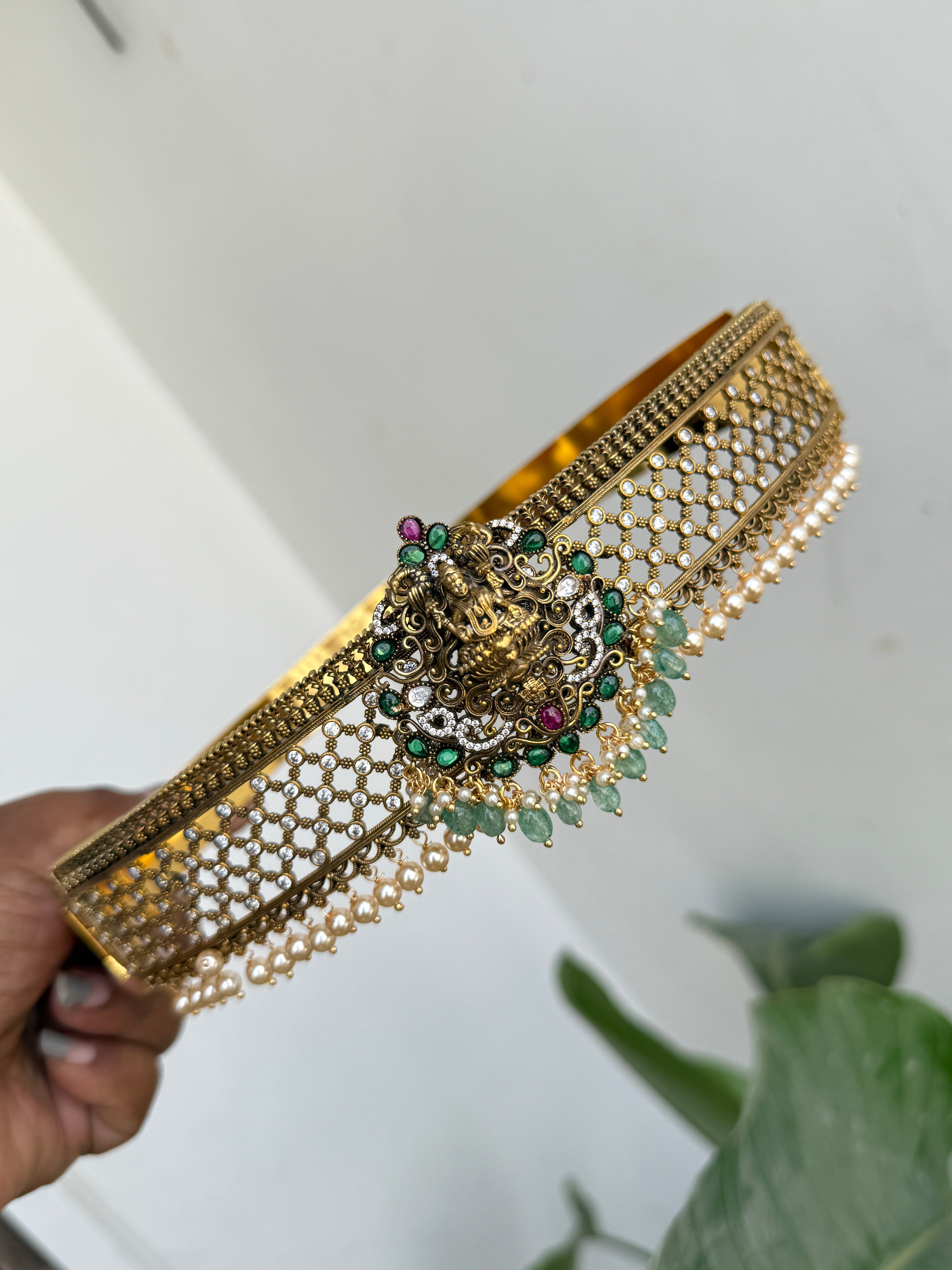 Hb549 kemp moissanite Lakshmi devi kids hipbelt