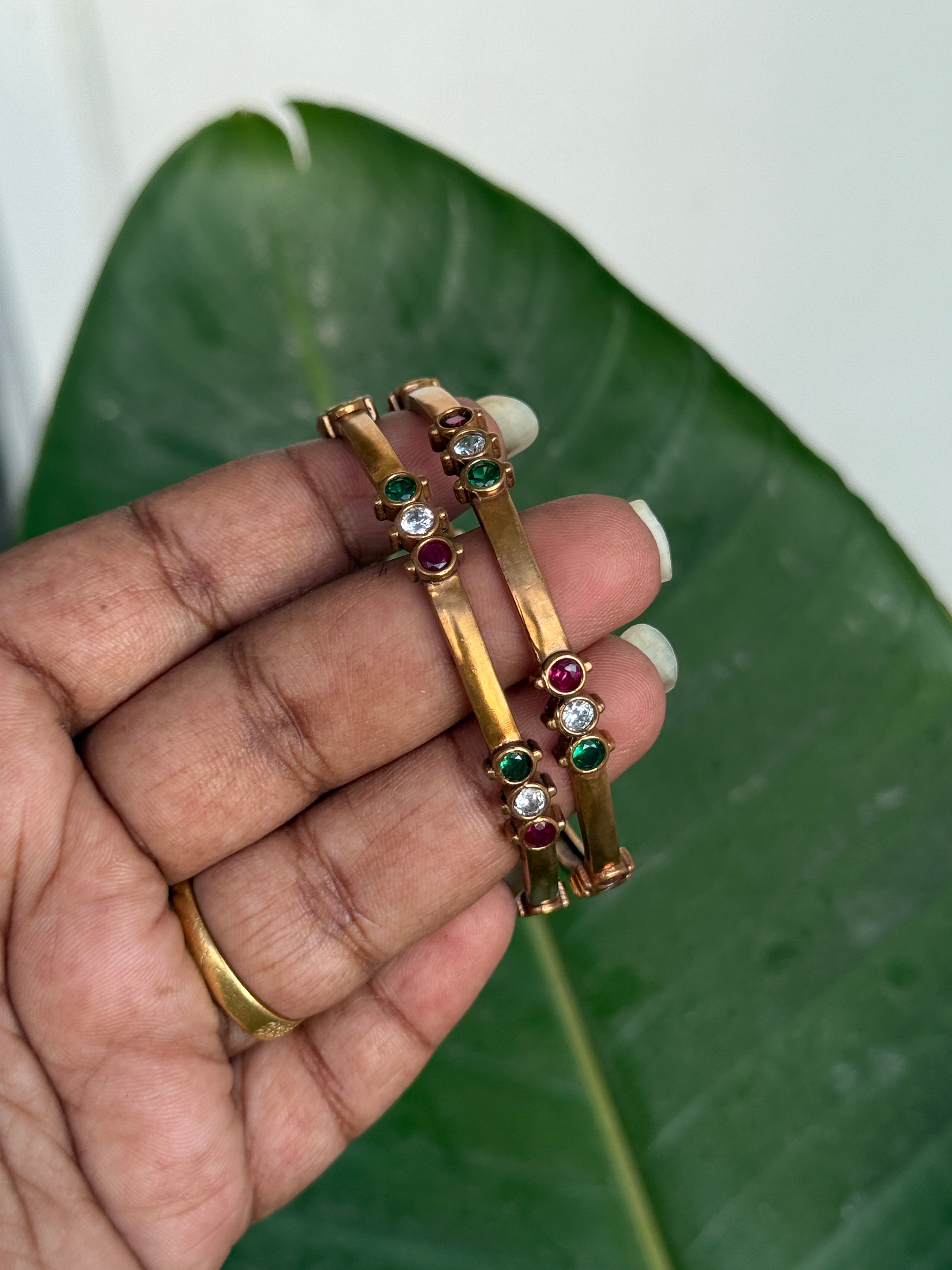 Ph055 unpolished panchaloham impon bangles