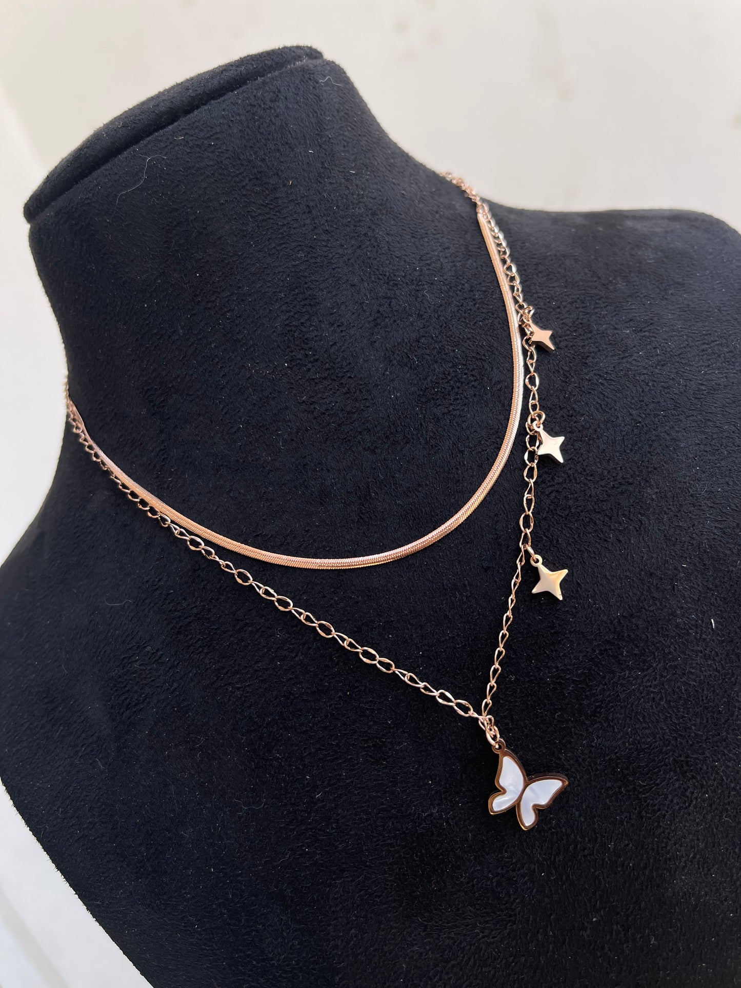 2 layers butterfly dailywear chain color won’t fade