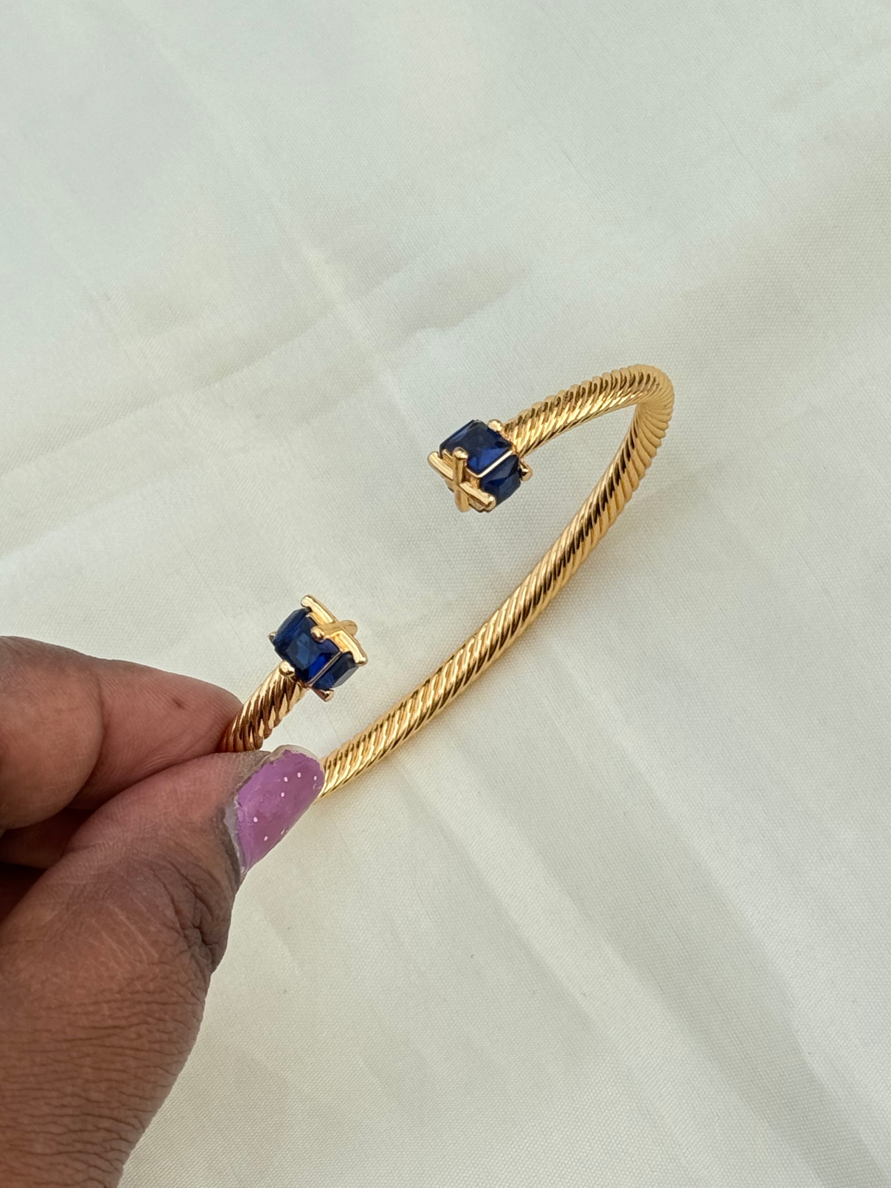 Ab017 twisted anti tarnish bracelet