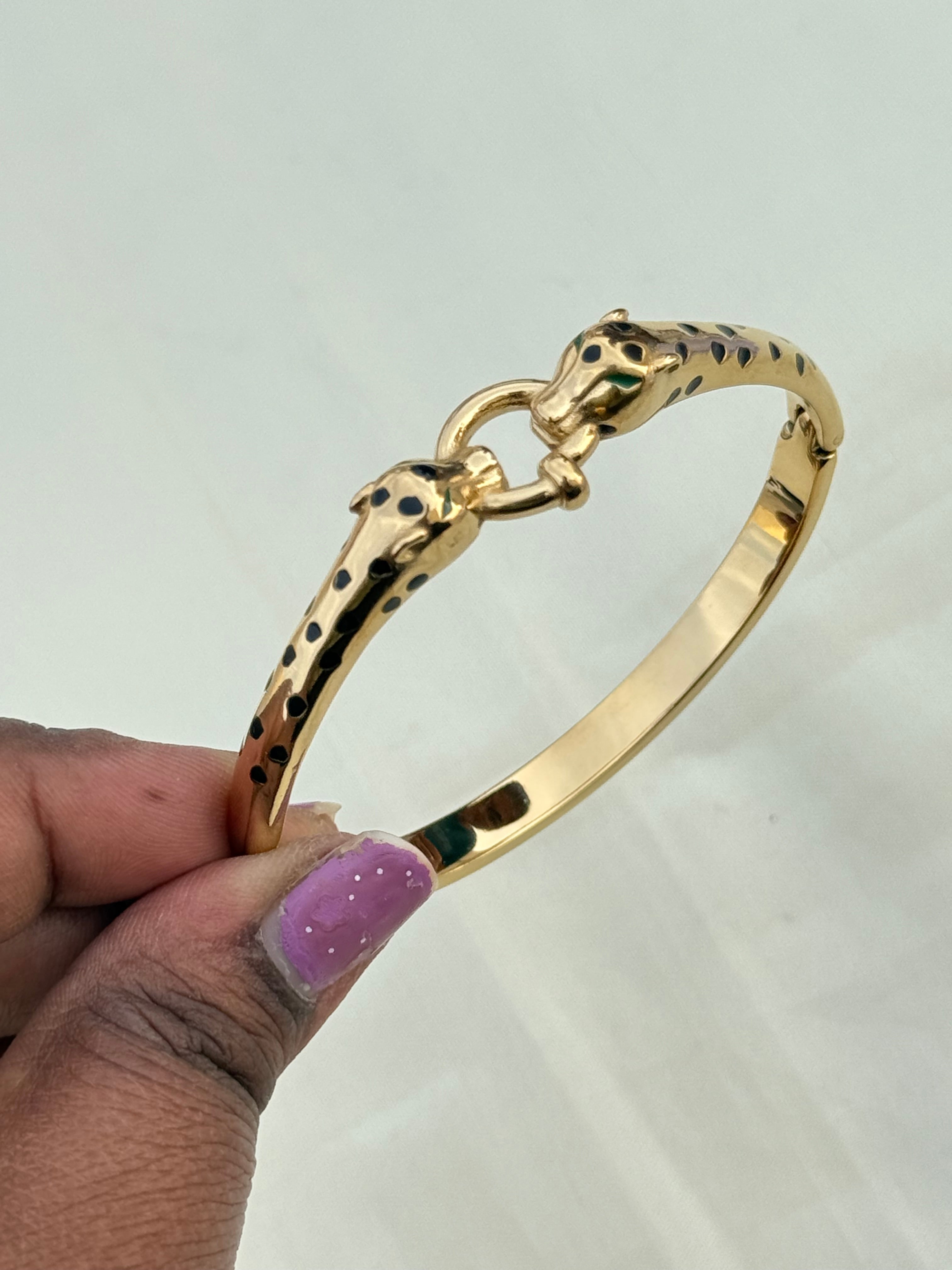 Ab014 Cartier inspired leopard anti tarnish bracelet
