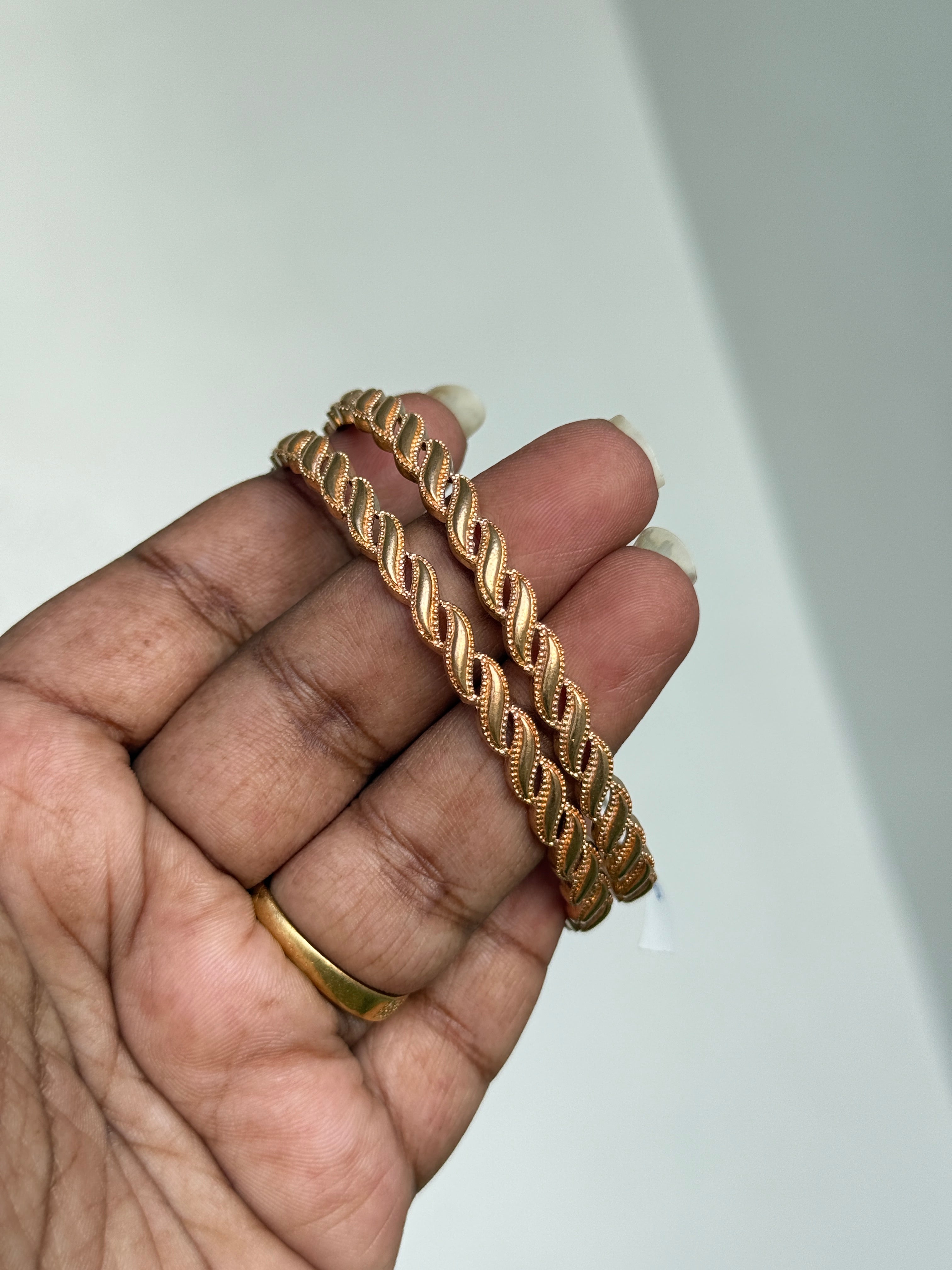 Ph059 unpolished panchaloham impon bangles