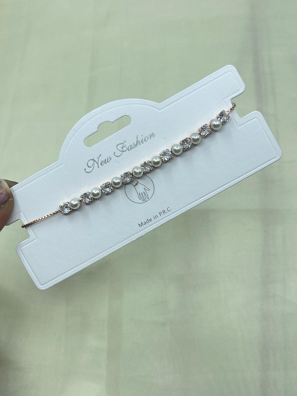 Pearl adjustable bracelet br516