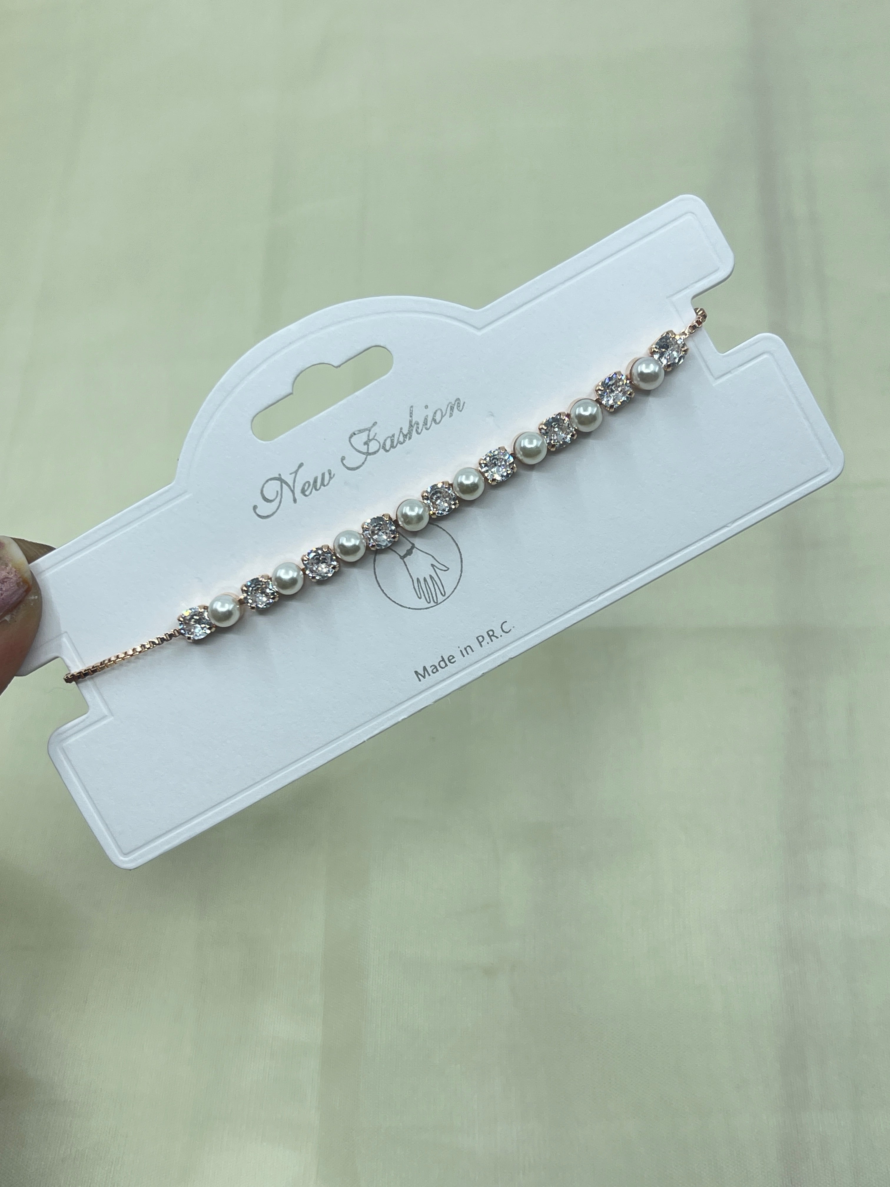 Pearl adjustable bracelet br516