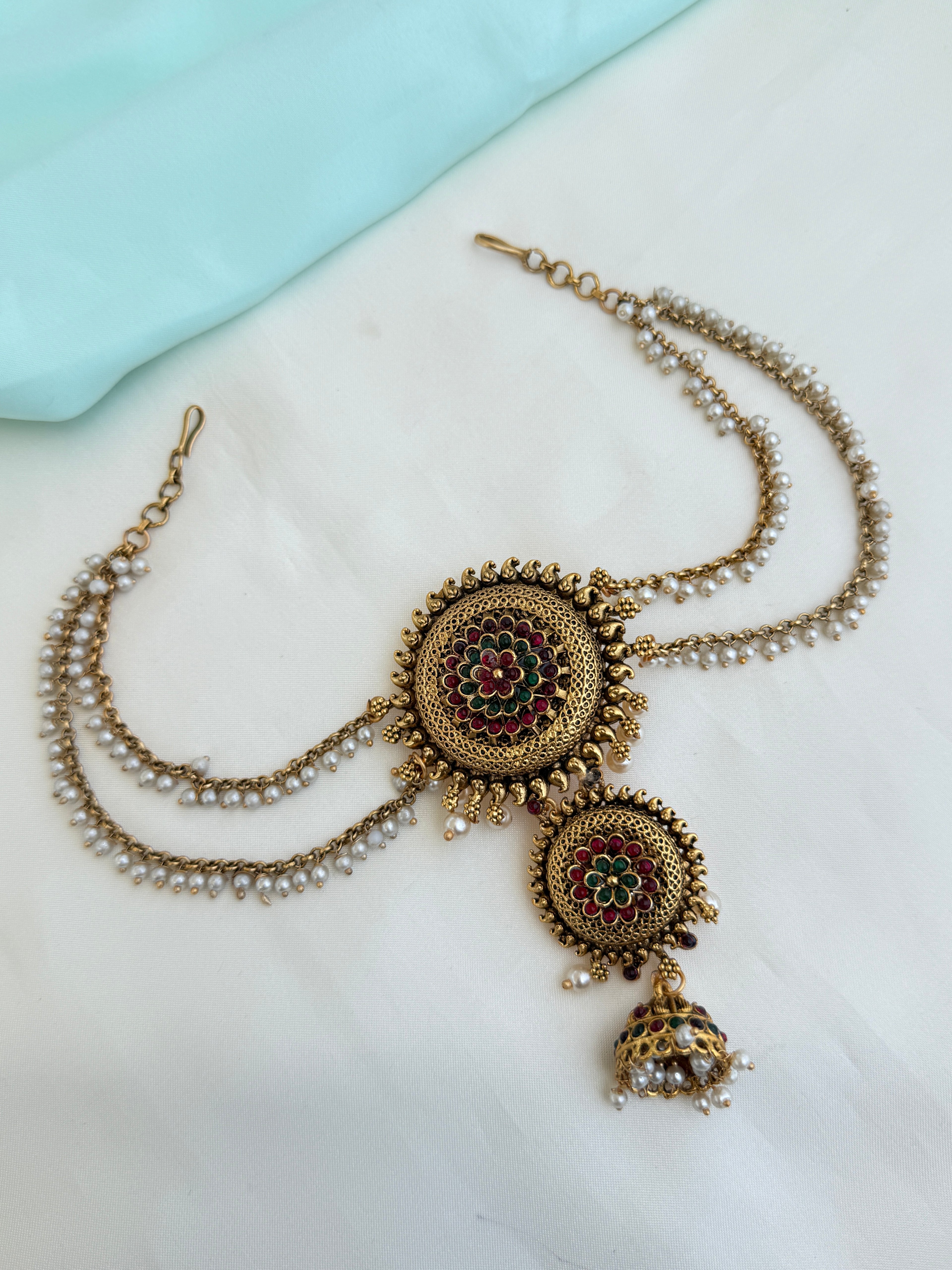 Jd006 flower 2 layer's pearls Jadabilla