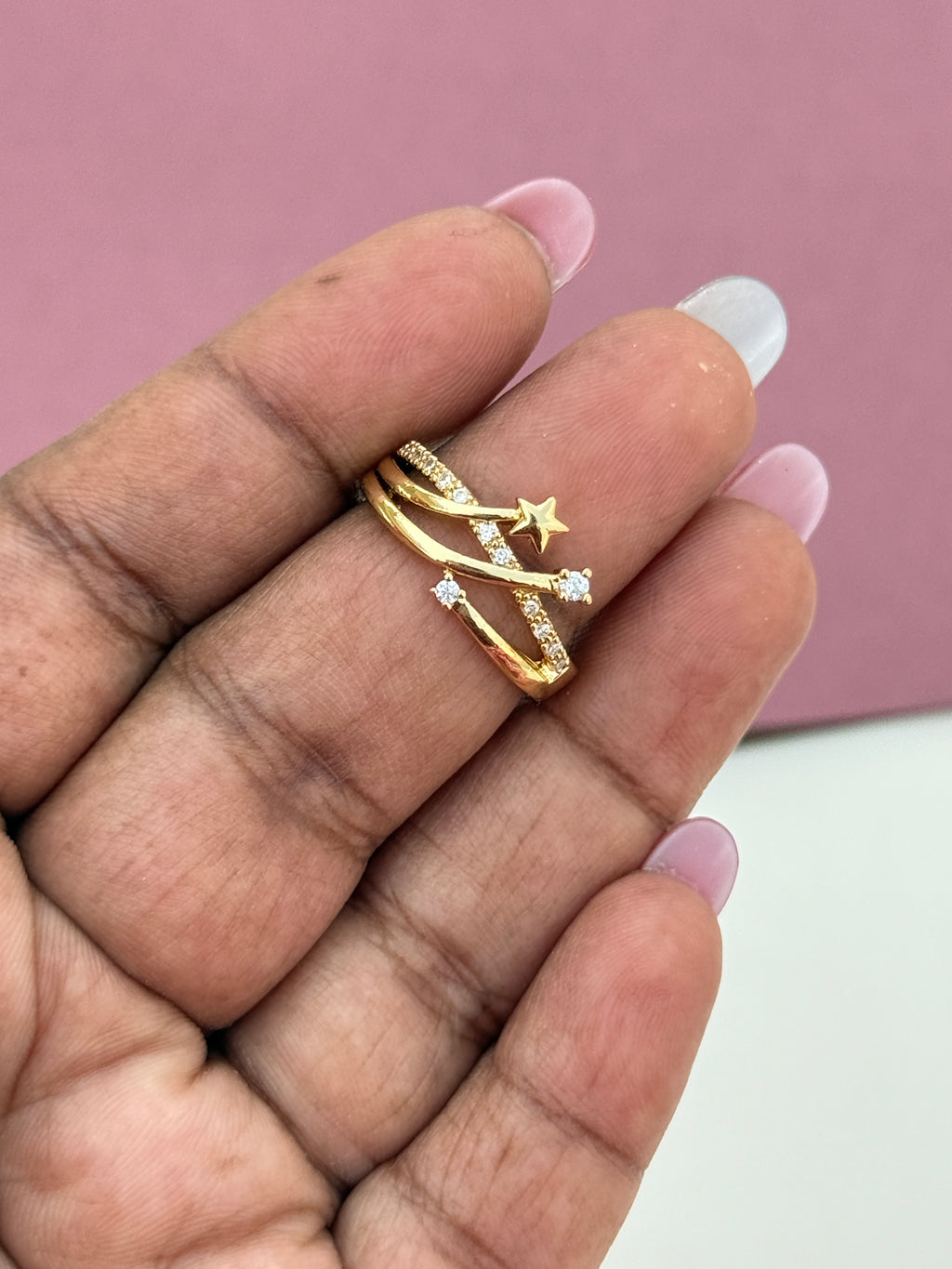 Multi-Star Anti-Tarnish Adjustable Finger Ring RG039