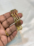 Ab501 anti tarnish zigzag bangles