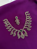 Emerald vine grace short neckset with earrings ns882