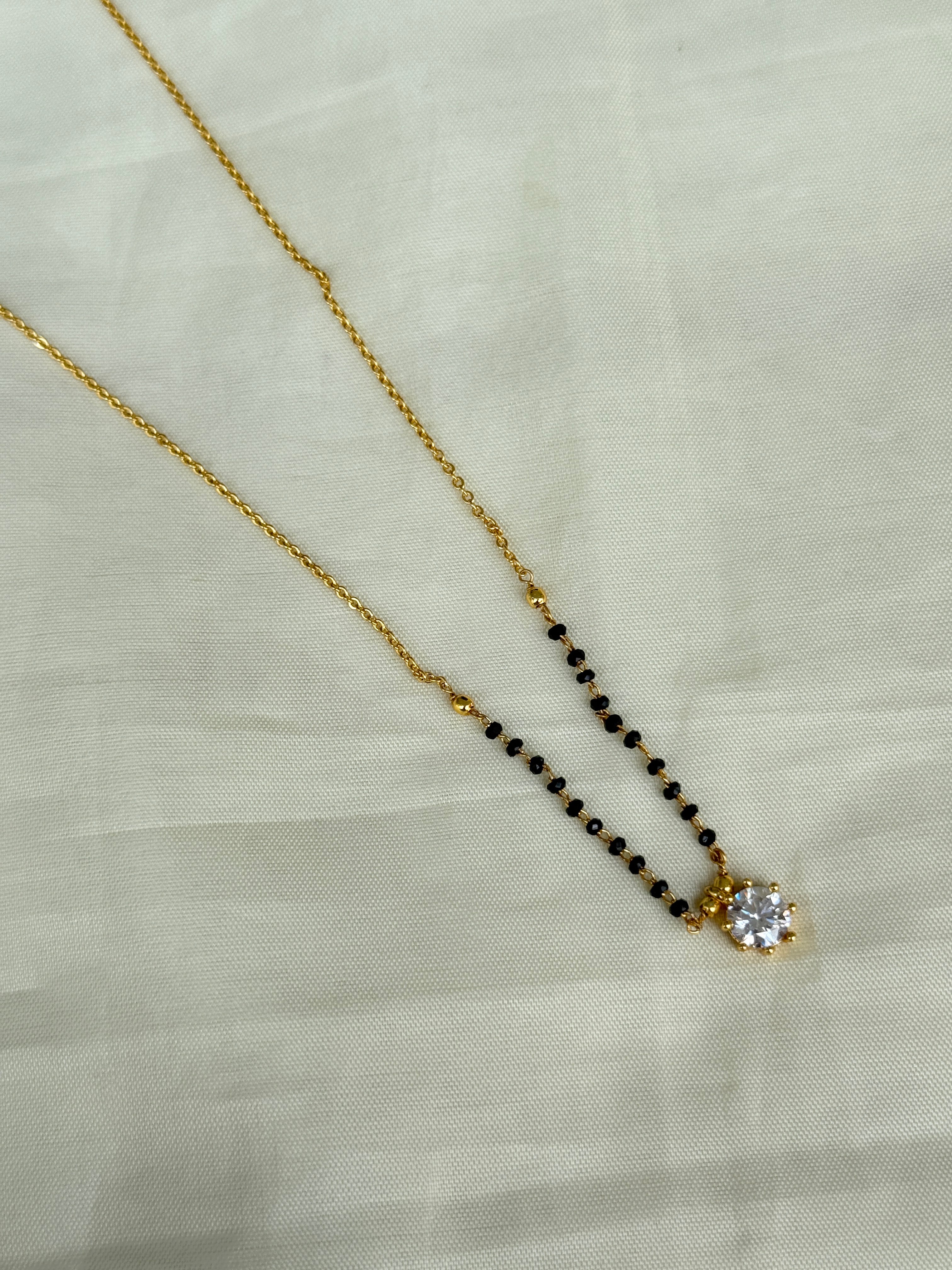 Bb021 single stone 16inches blackbeads