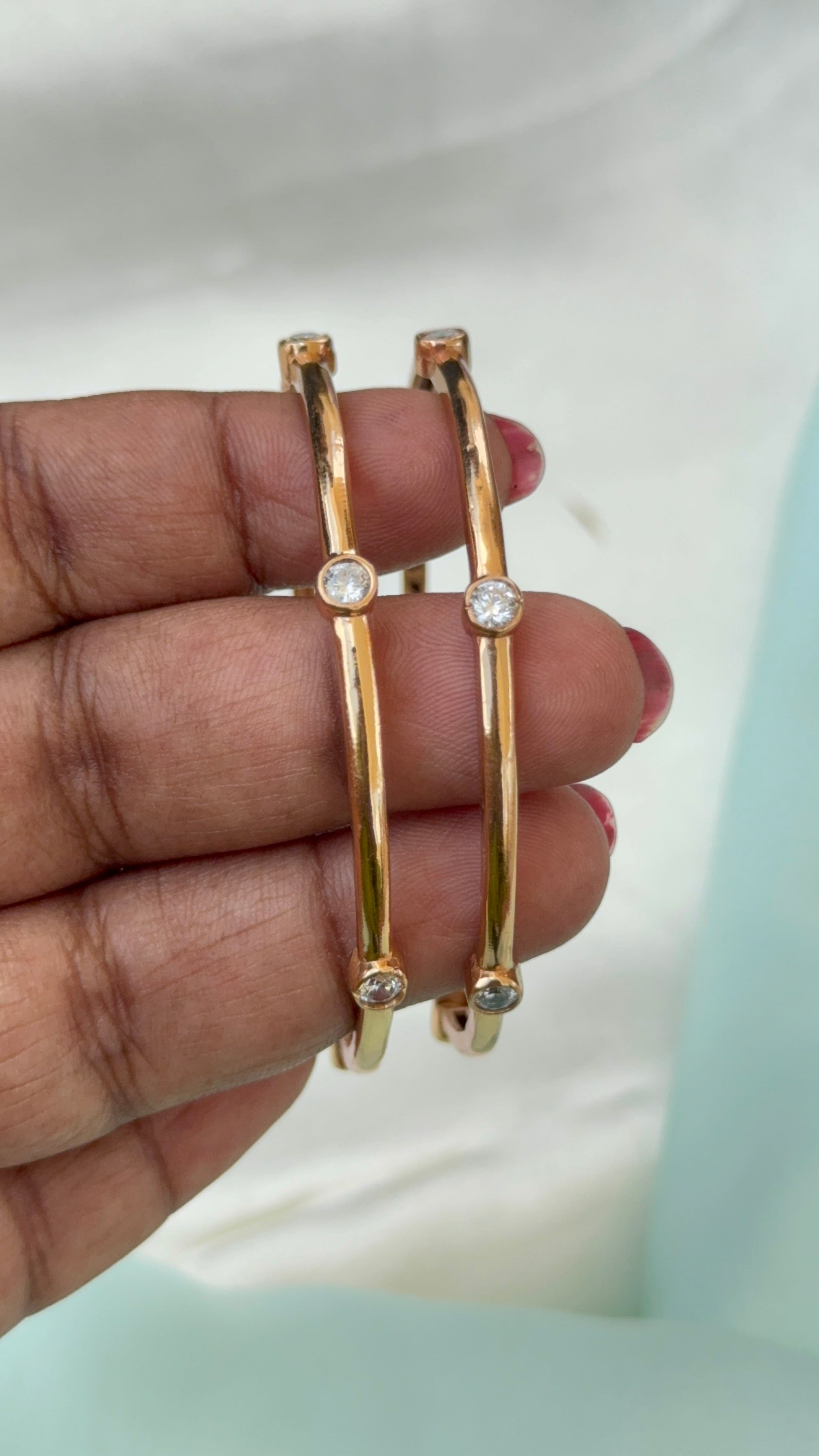 Ph034 Panchaloham unpolished  stone dailywear bangles