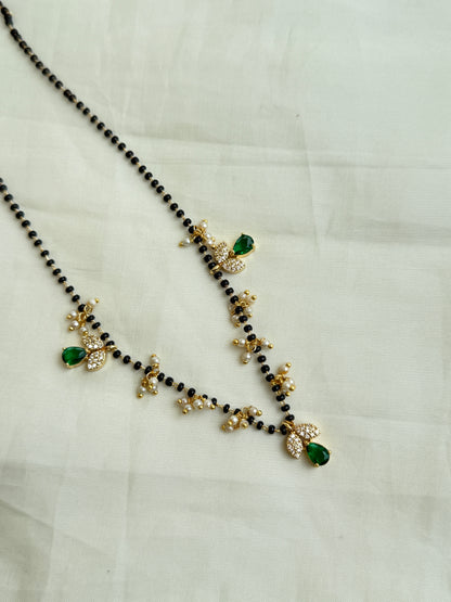 Bb005 single line leaf blackbeads in purple and green