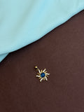 AL014 anti tarnish blue sun charm ( pendent)