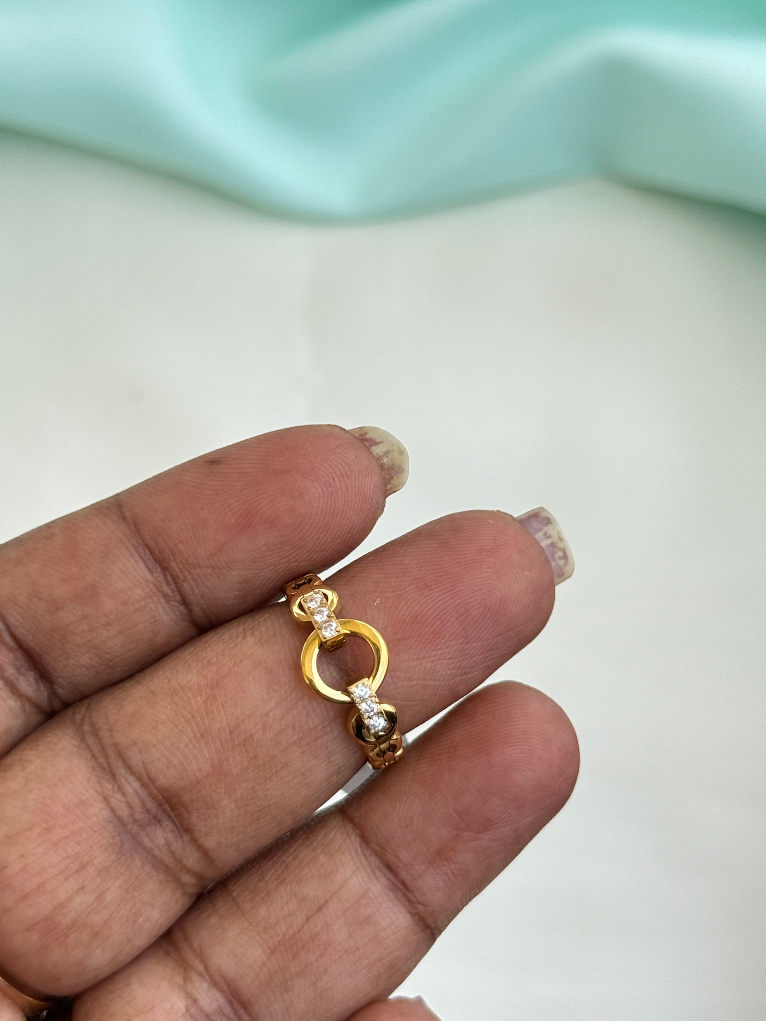 Rg101 anti tarnish stones finger rings