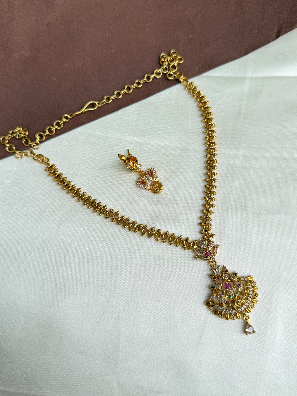 Ns292 multi plain neckset with earrings suits for kids and adults