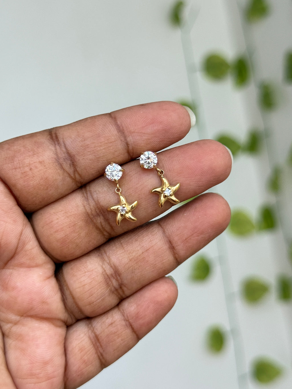 Er291 anti tarnish back push earrings