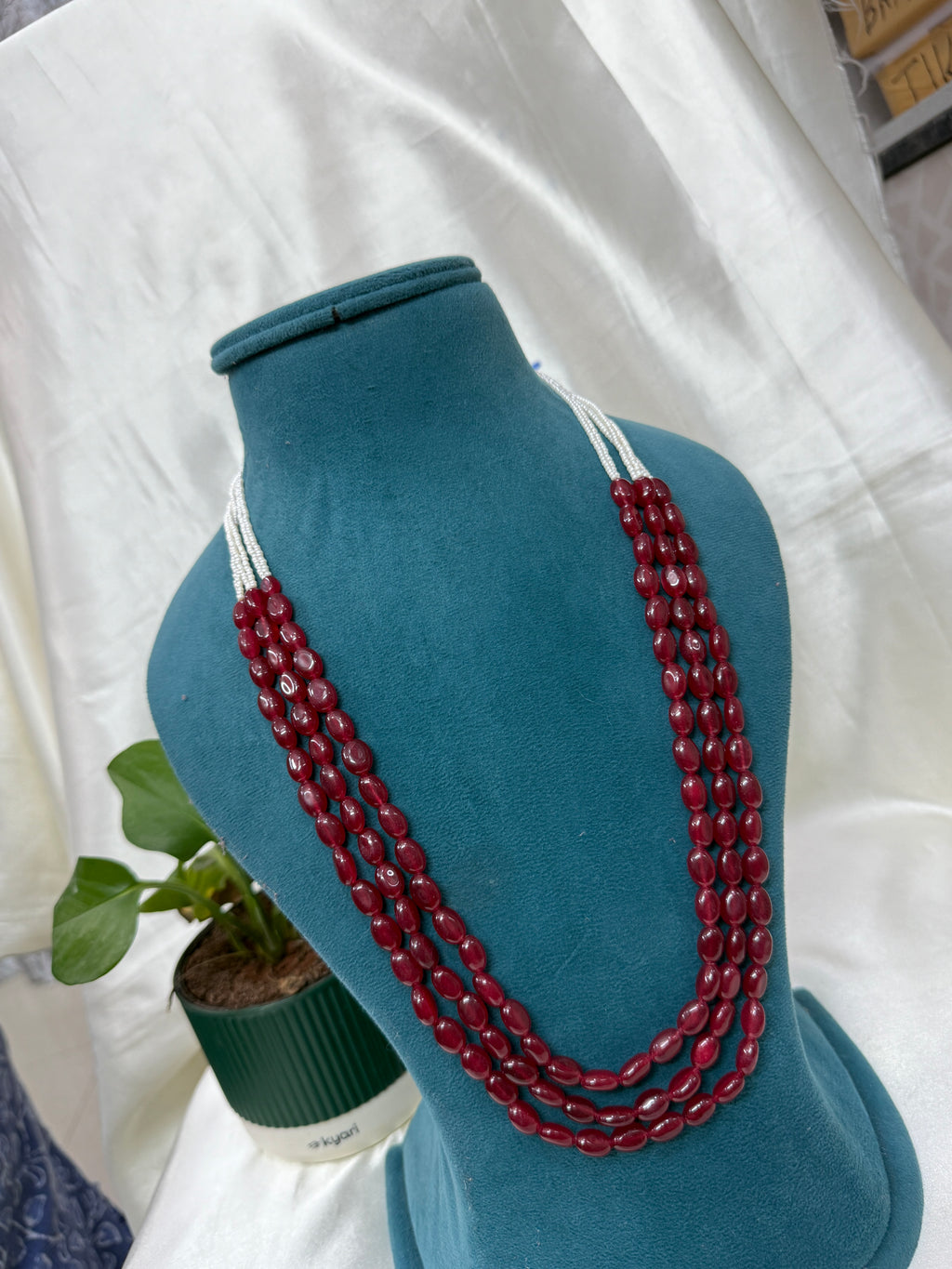 Bb110 3 lines beads chain