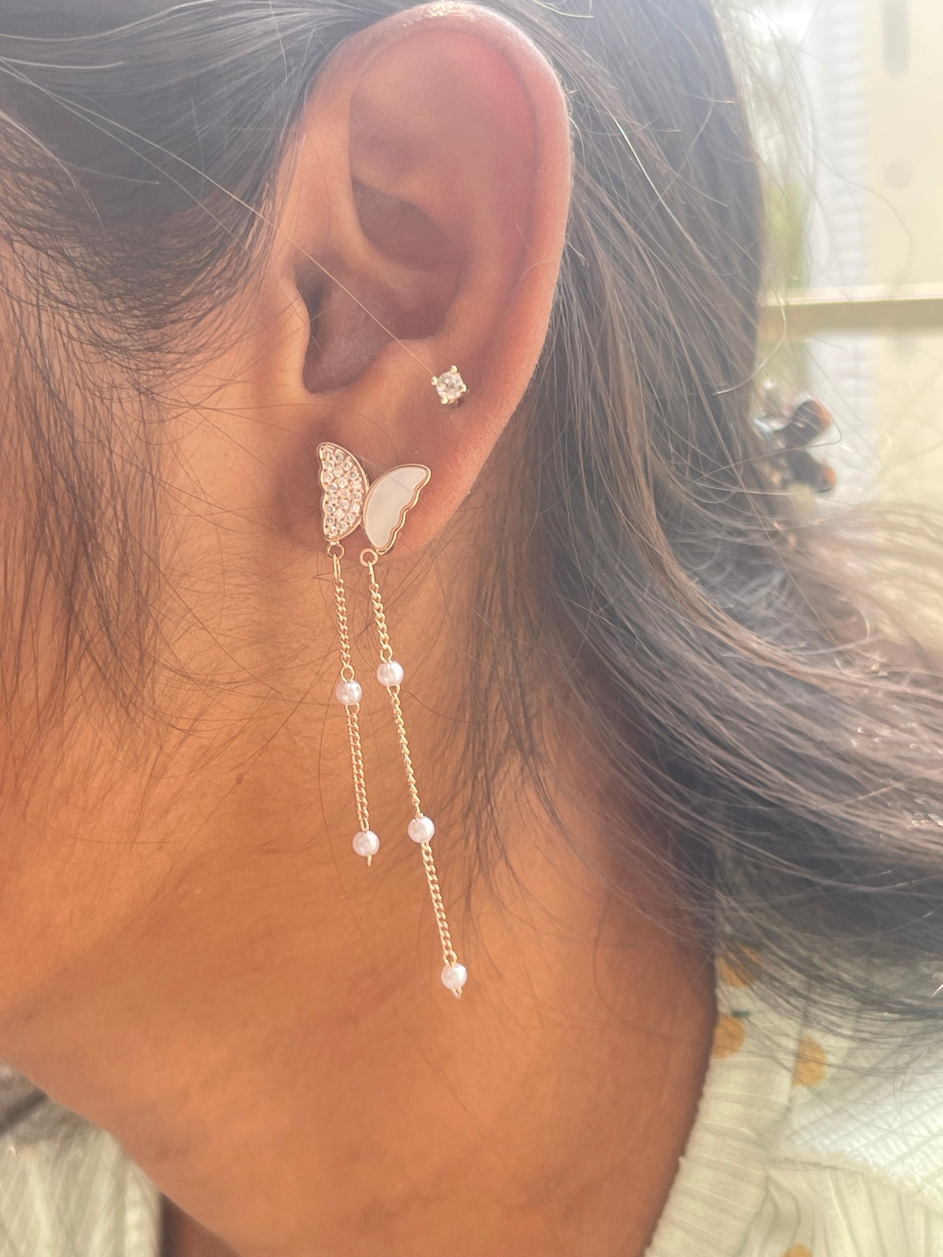 Butterfly tassels in rosegold