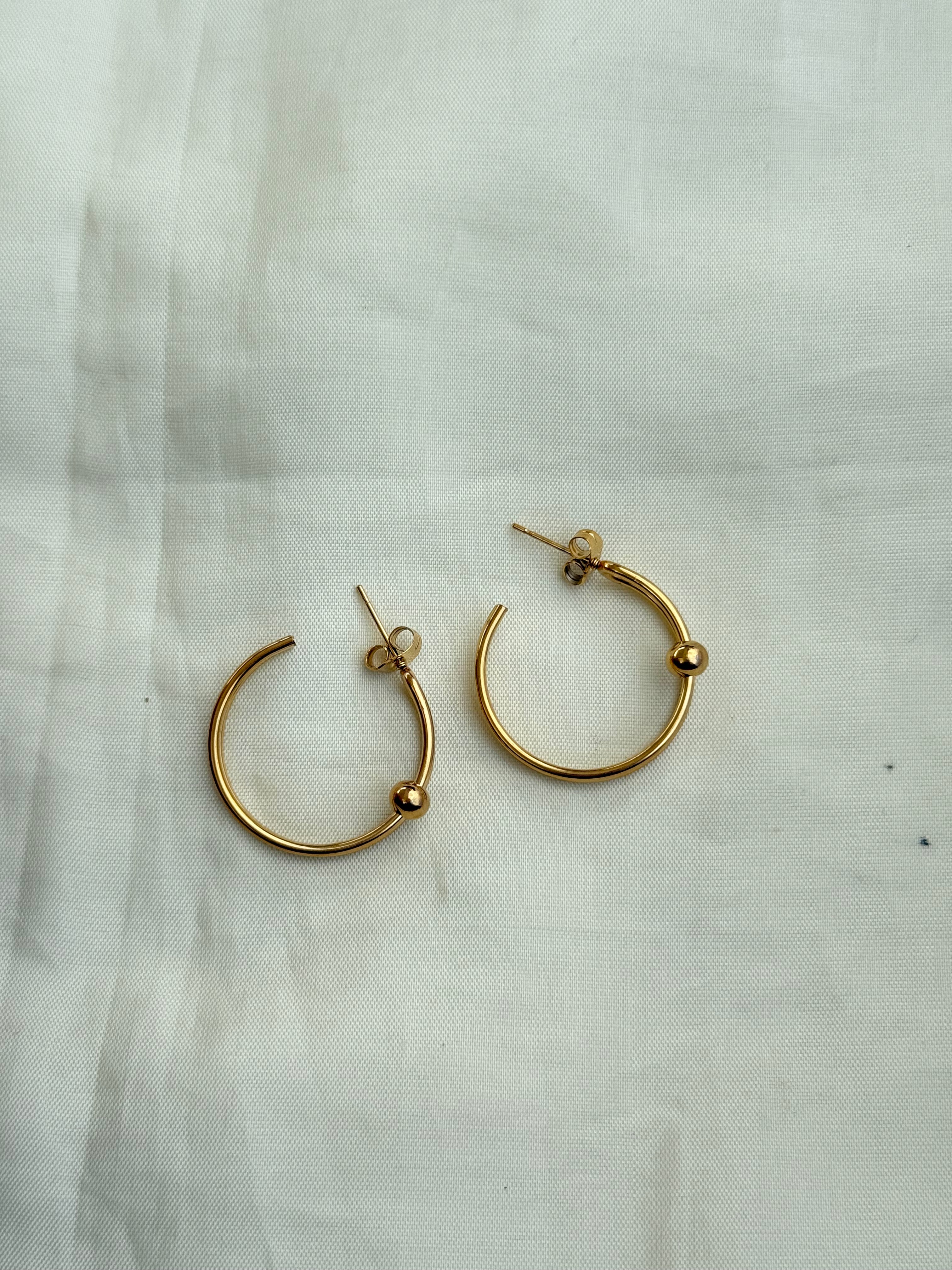 Er012 anti-tarnish hoops Color won't fade
