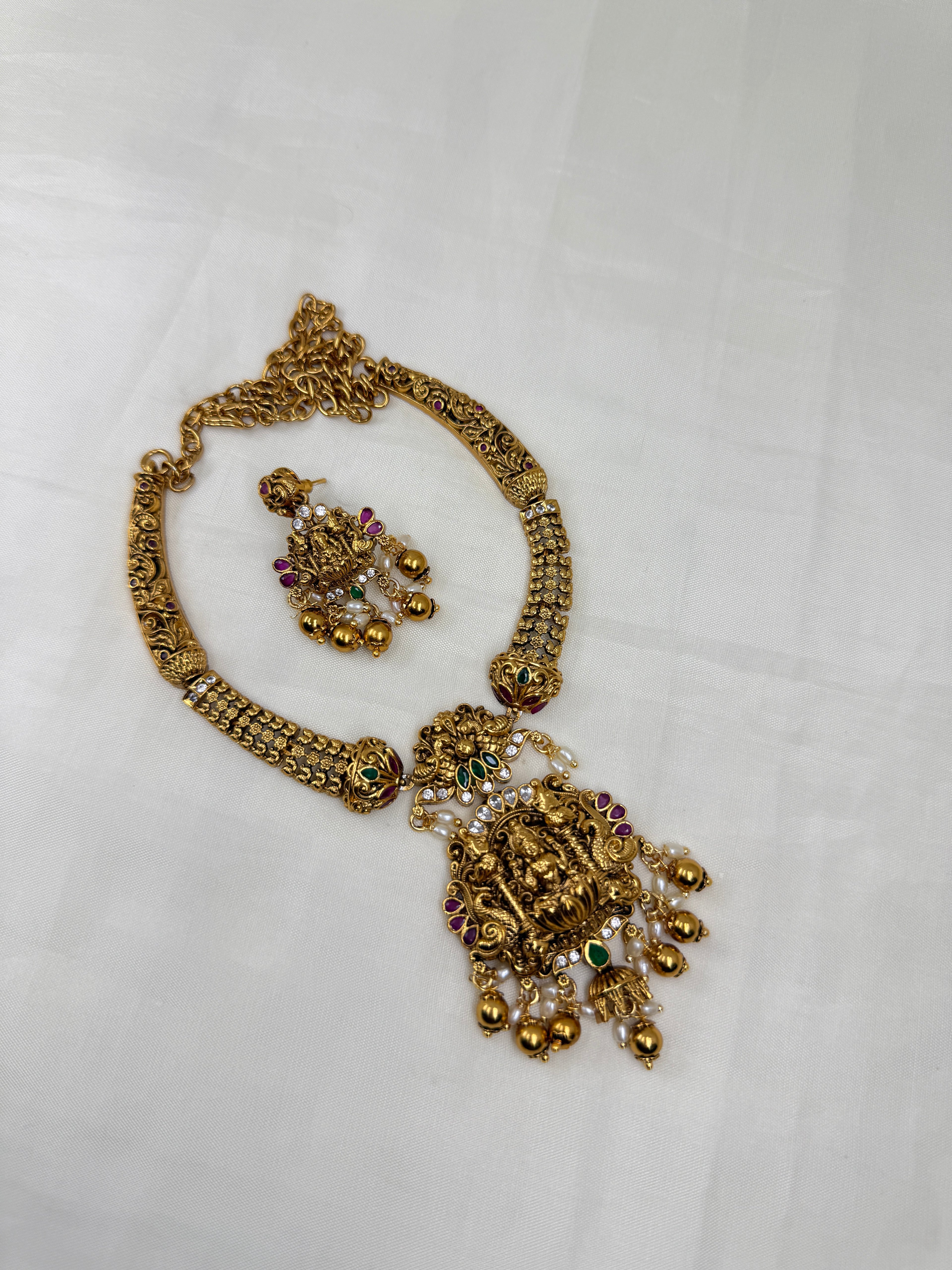 Ns299 Lakshmi Devi nakshi kante neckset