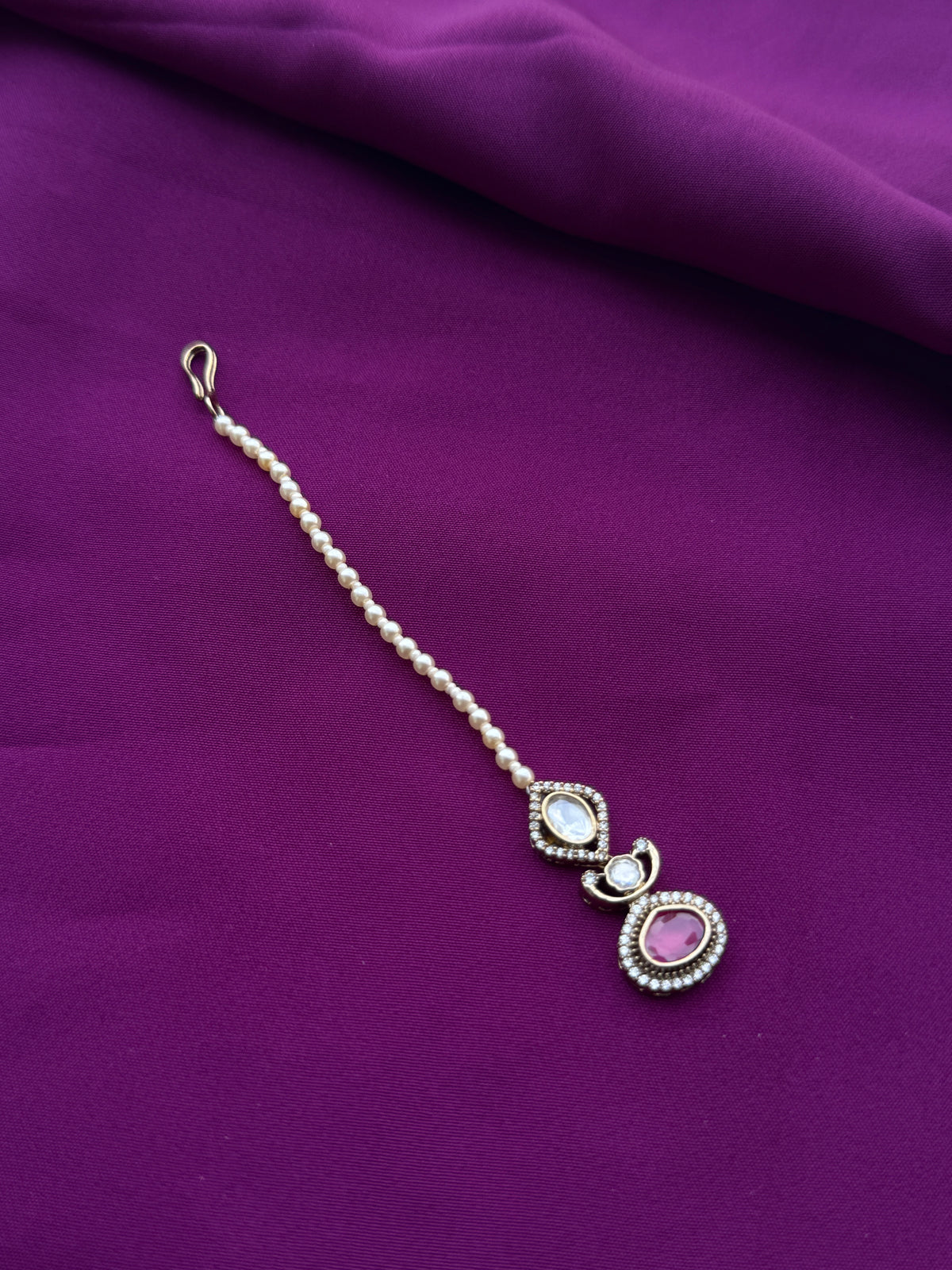 Moissanite pendant pearls tikka tk803