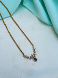 Ns772 2 lines flower drop simple neckset