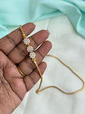 PH417 panchaloham polished 3 flowers 24 1/2 inches thali chains