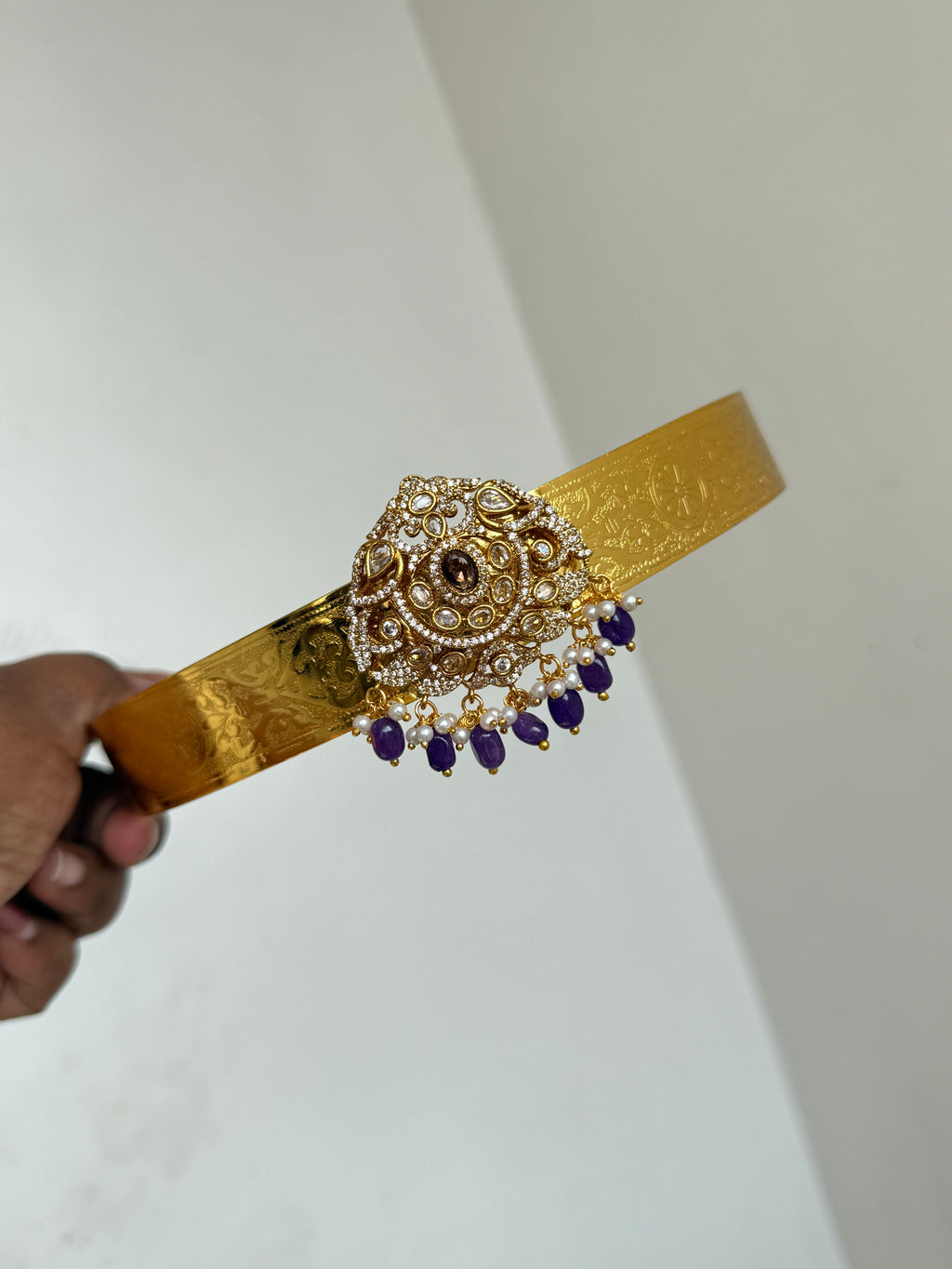 Hb629 kids small hipbelt with purple beads