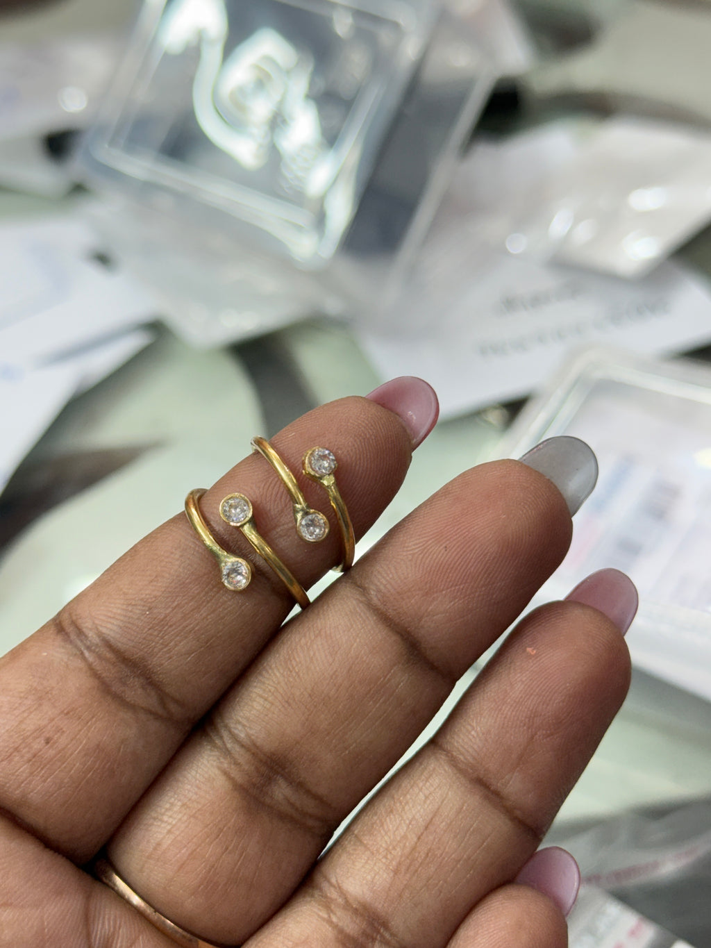 Tr001 adjustable panchaloham toe rings