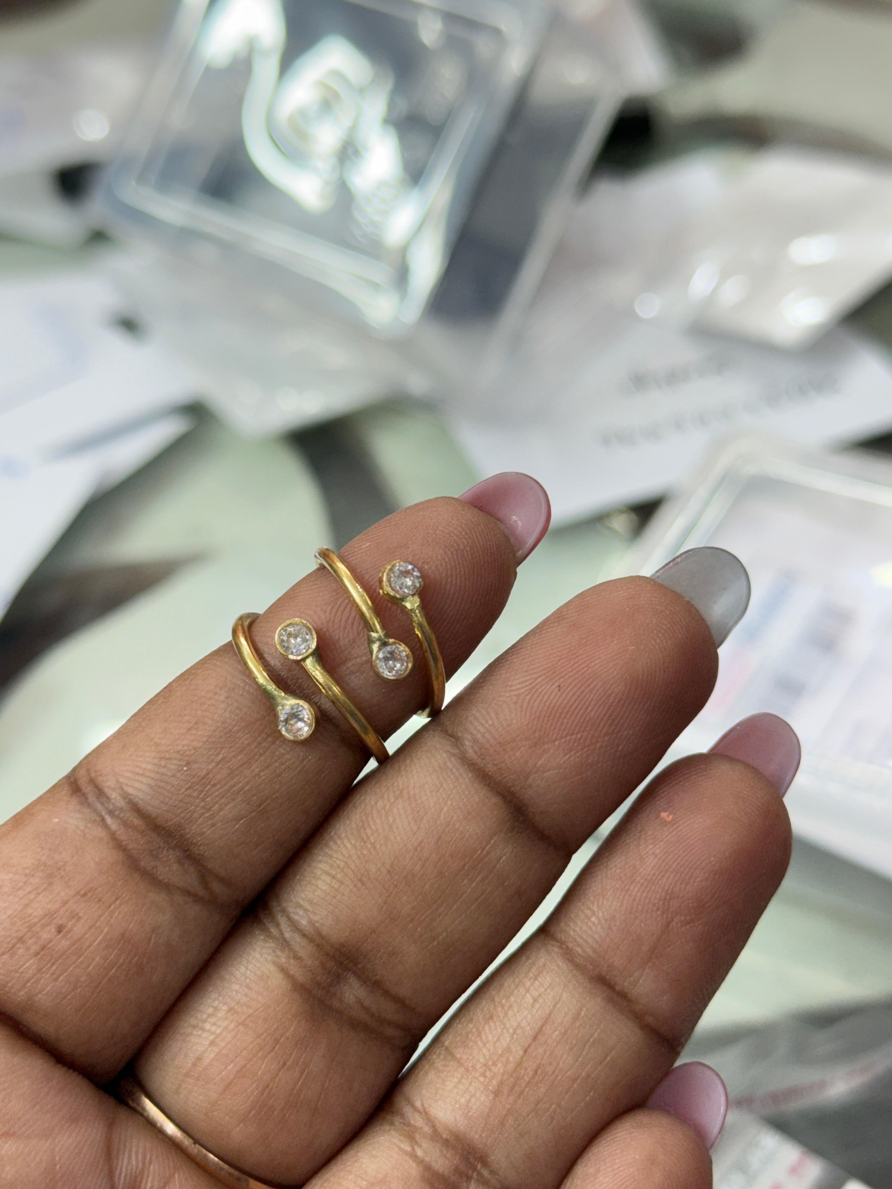 Tr001 adjustable panchaloham toe rings