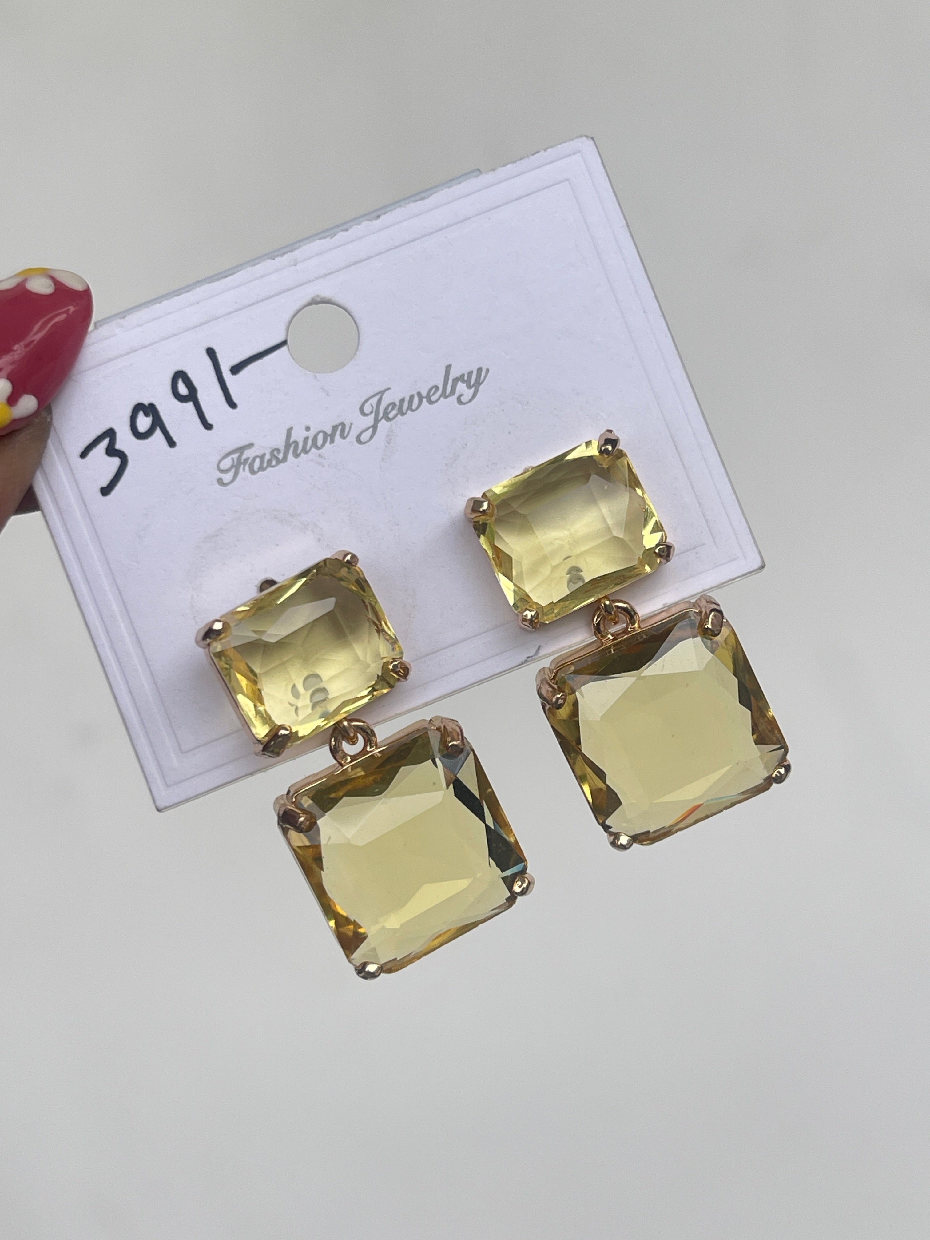 Yellow Western earrings