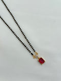 Bb029 single line square short blackbeads