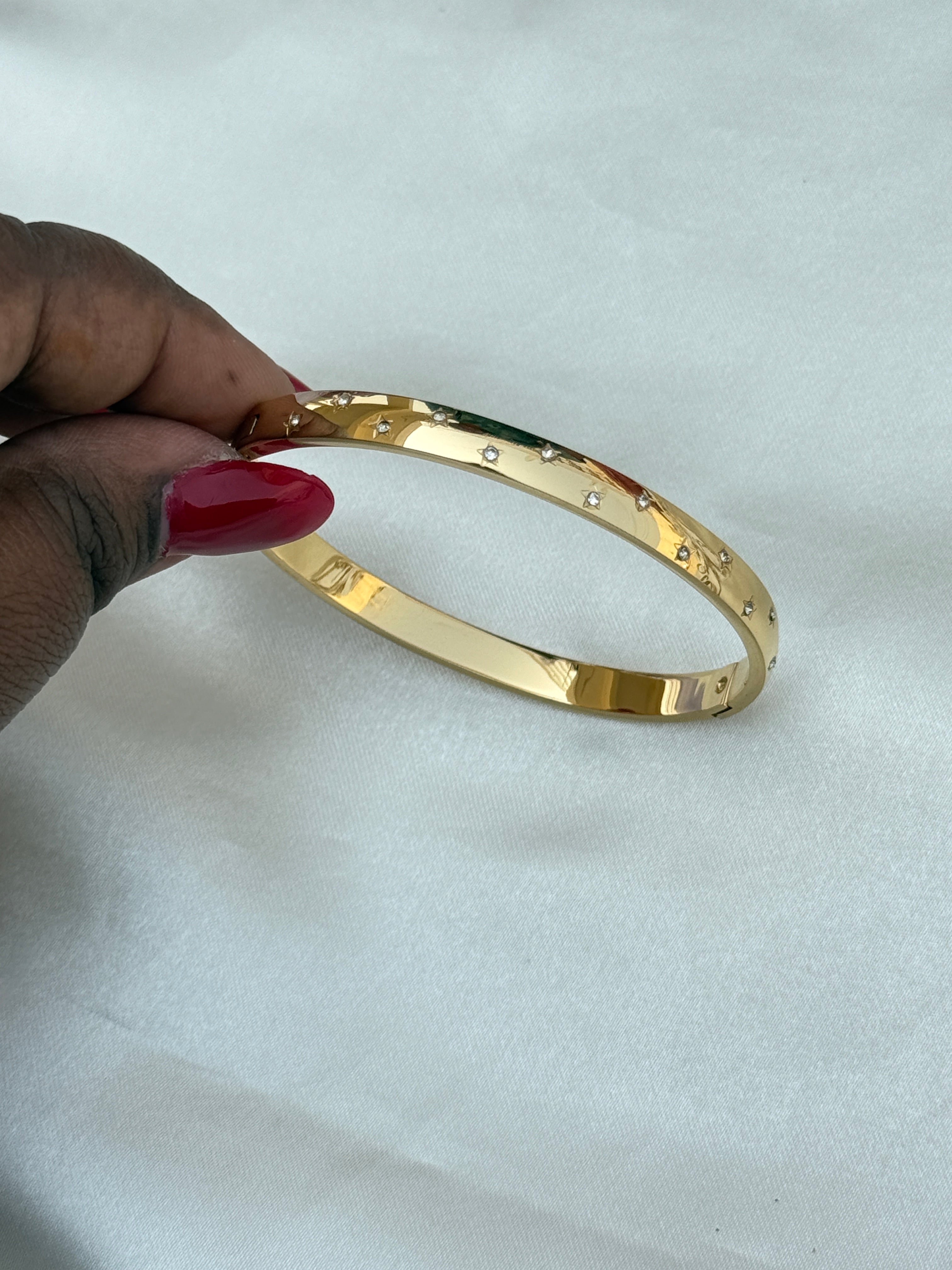 Ab066  anti tarnish 14 stones openable kada bracelet