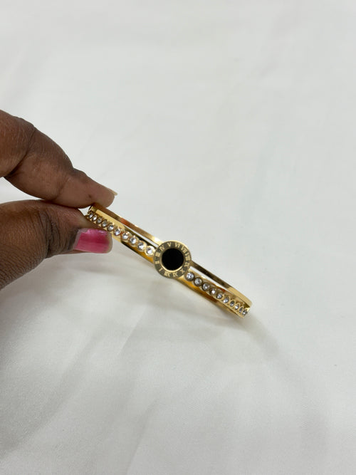 Ab040 2layers roman number openable anti tarnish bracelet