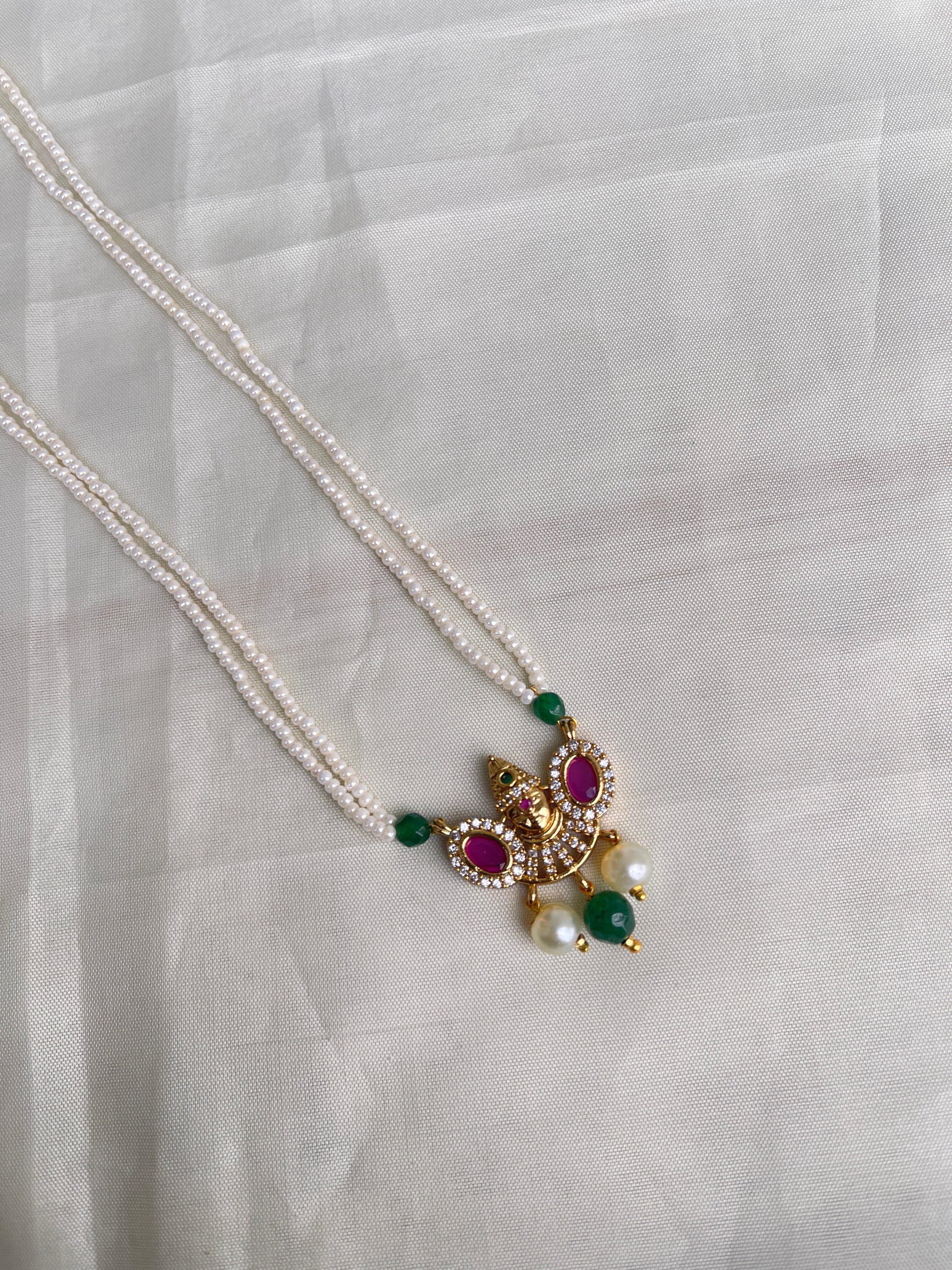 2 lines sugar pearl lord venkateswara chain pc004