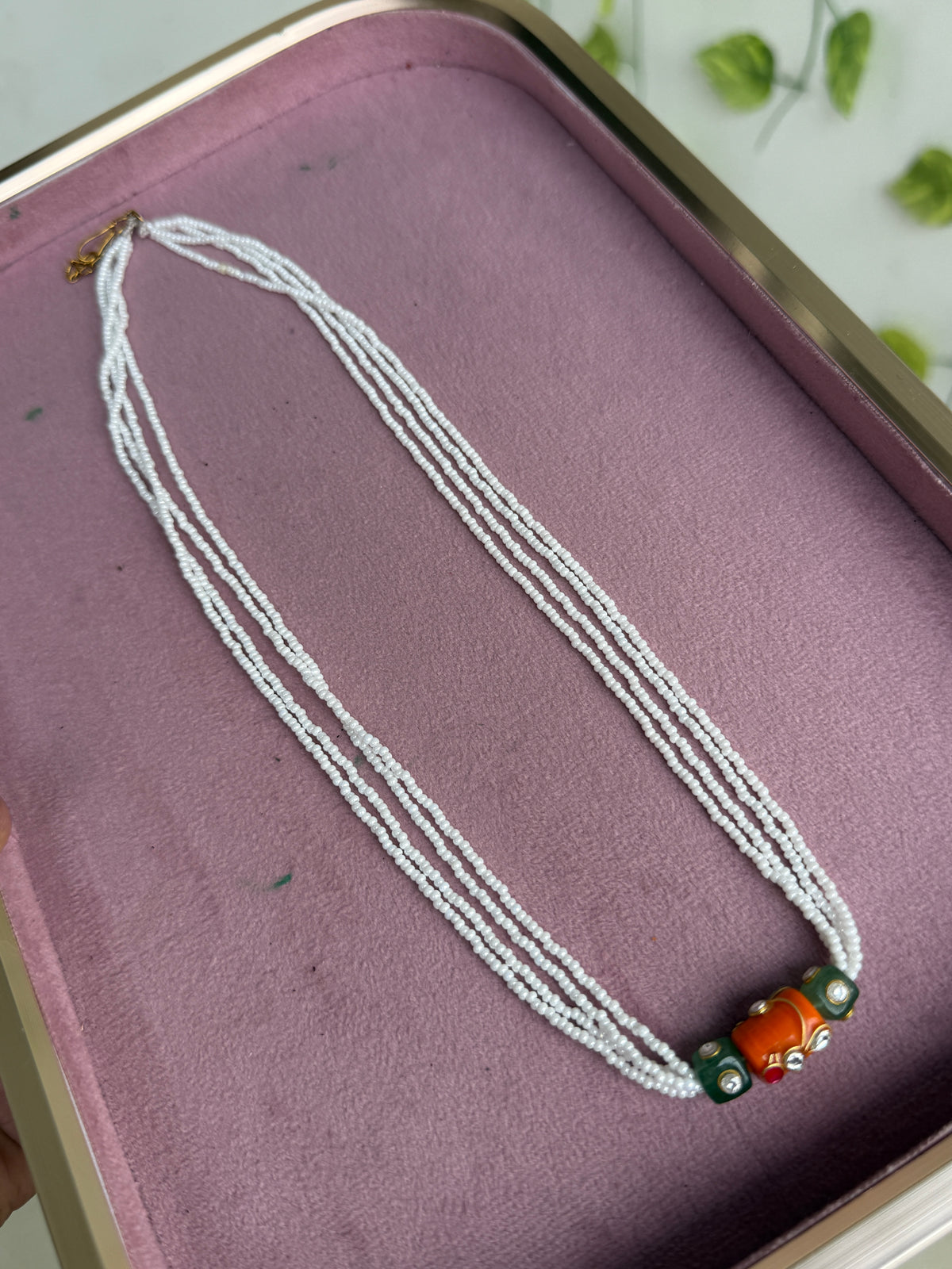Bb337 sugar Pearl 20inches 4lines Beads chain